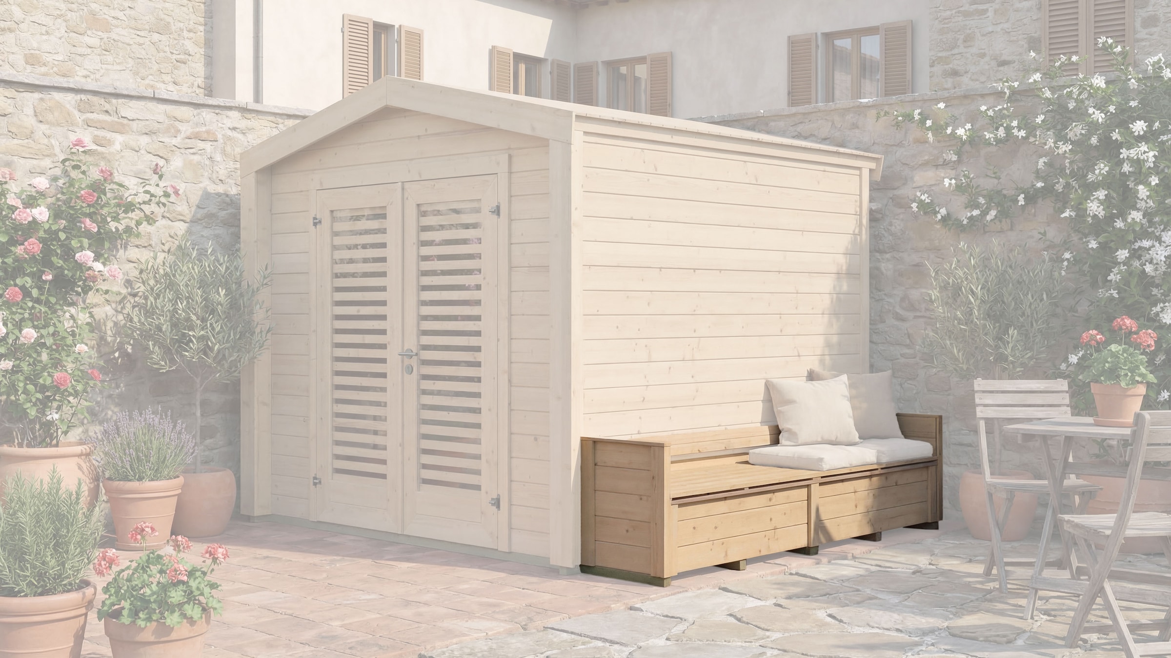 weka Sitztruhe »optionale Erweiterung für Gartenhaus Killarney« verschiedene Farben und Größen