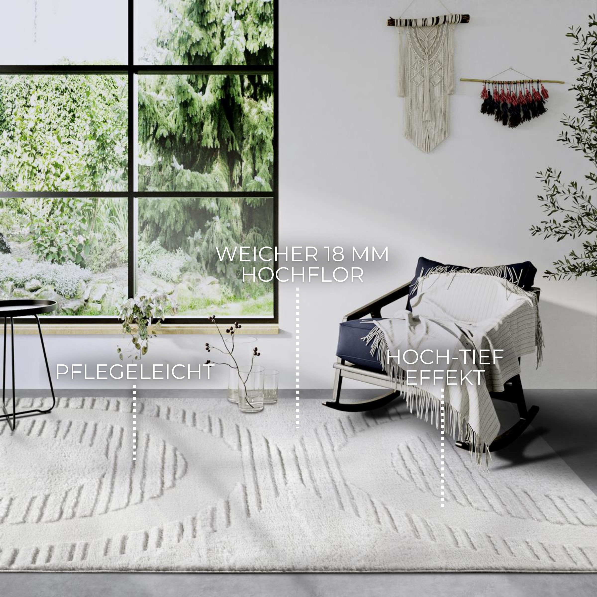 Thumbnail - ELLE DECORATION Designteppich "Bartoux" rechteckig 18 mm Höhe Hochflor, Shaggy, Läufer, weich, Langflor, modern, Hoch Ti...