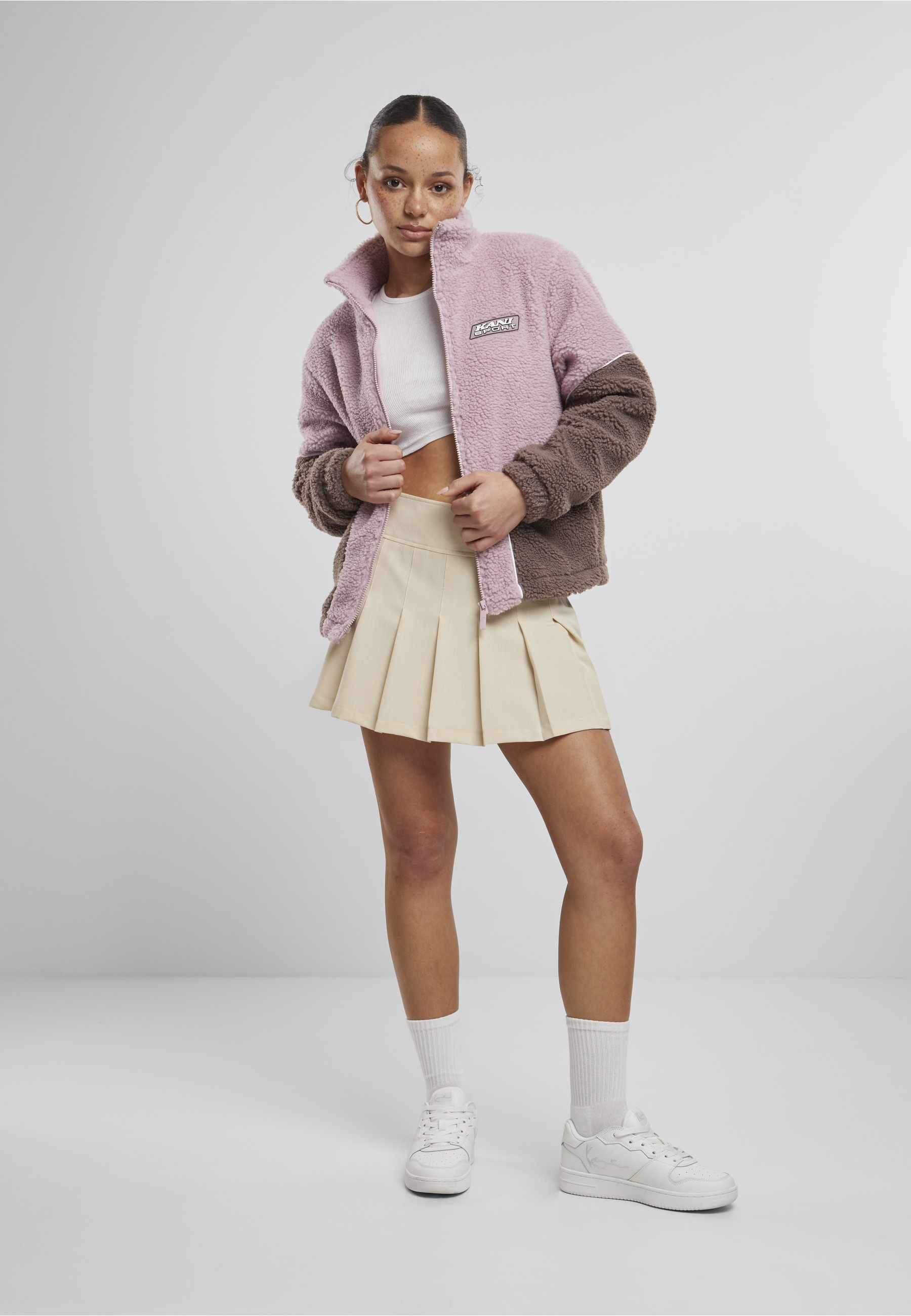 Karl Kani Trainingsjacke »Karl Kani Karl Kani Sport Patch Teddy Block Trackjacket« 1 Stk. tlg. ohne Kapuze