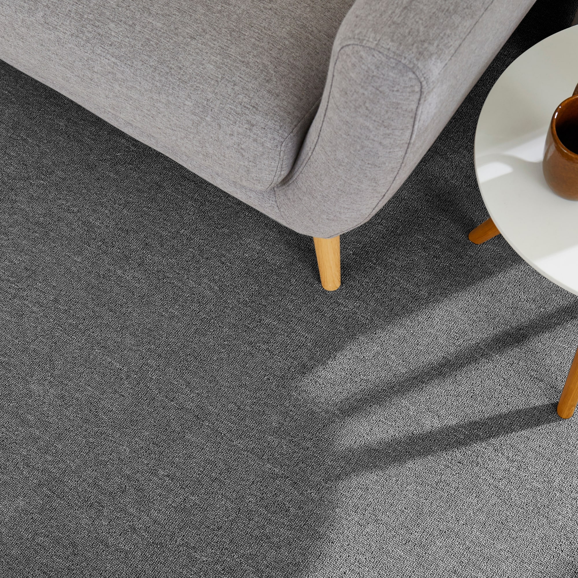 ANDIAMO Teppichboden "Barbara, Feinschlinge, Made in Netherlands", B : 200cm 1 Stk., 4,5mm, L: 500cm, grau, Schlafzimmer, Teppiche, meliert, Breite