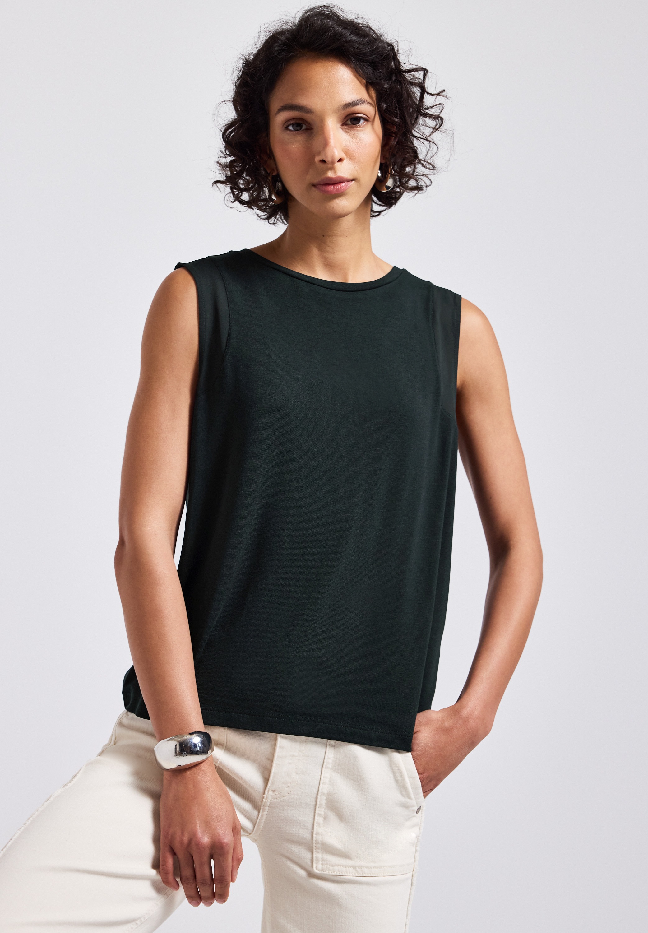 STREET ONE Trägertop, mit Chiffondetails günstig online kaufen