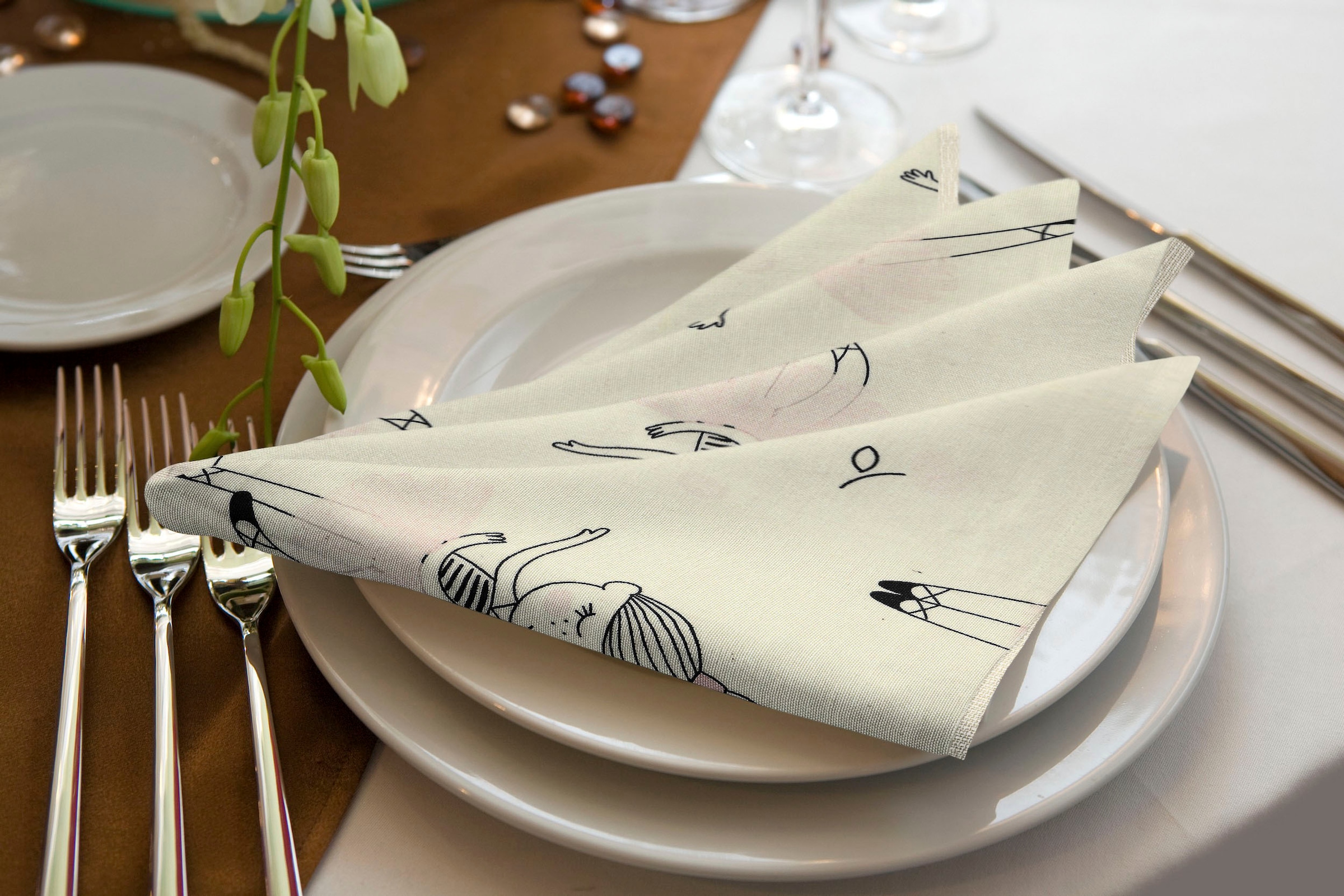 Adam Stoffserviette "Ballerina" GOTS organic,zertifiziert durch CERES 0242f günstig online kaufen