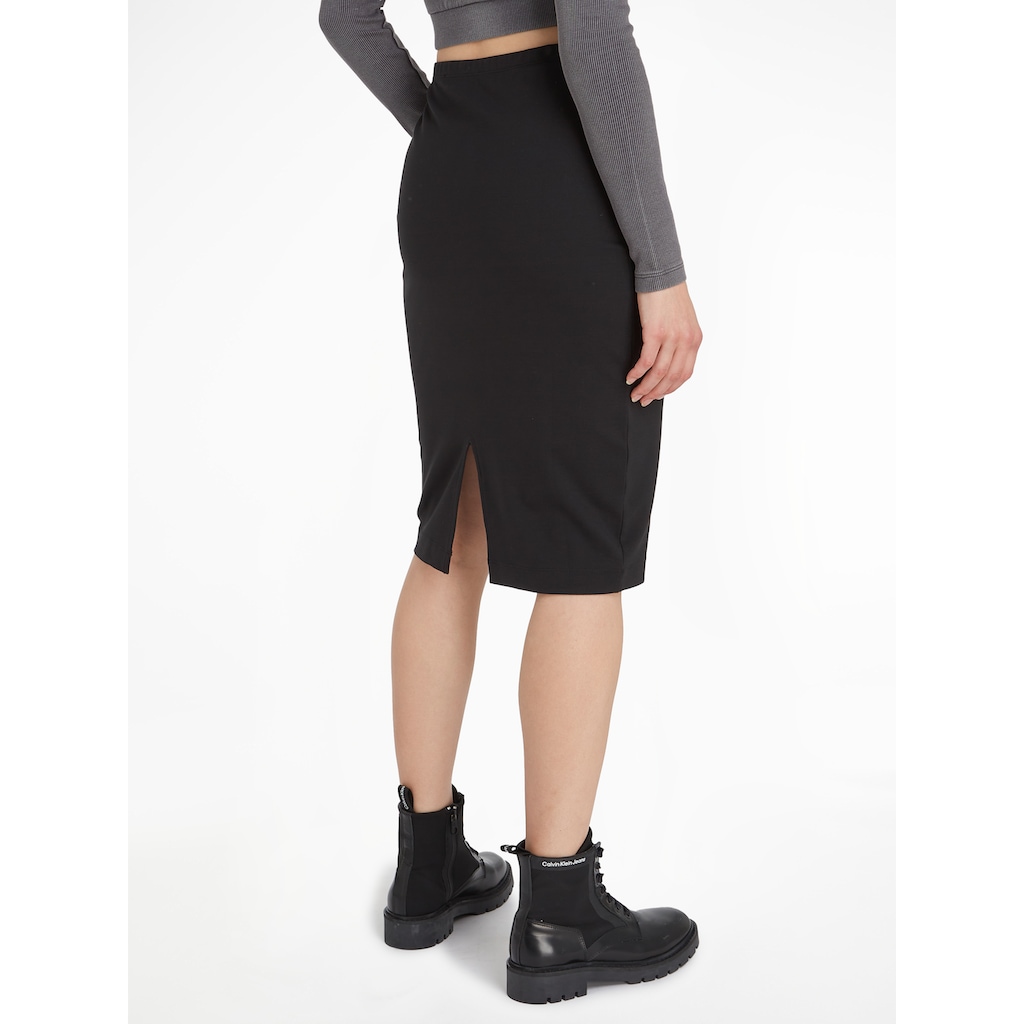 Calvin Klein Jeans Sweatrock »ARCHIVAL MILANO LR MIDI SKIRT«, mit Logomarkenlabel