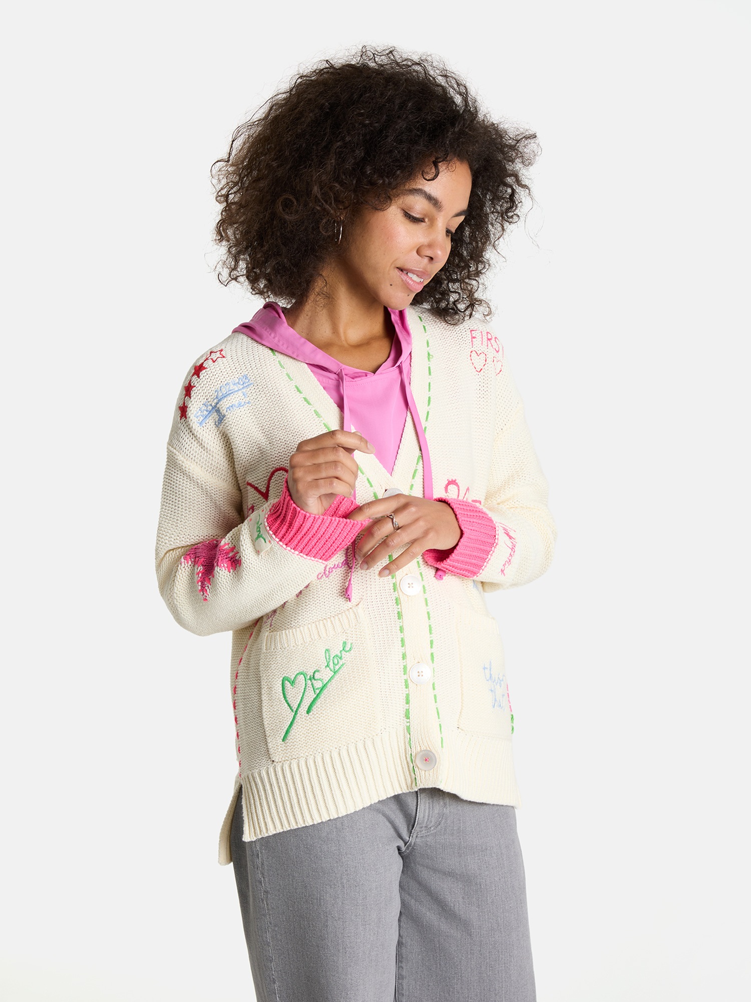 Lieblingsstück Strickjacke "ArunaL" mit 60% Baumwolle günstig online kaufen