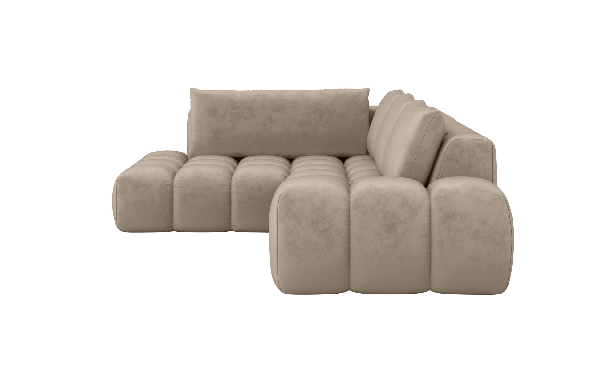 INOSIGN Ecksofa »AZITA klein, L-Form, elegant und bequem Designsofa«, lose Rückenkissen, traumhafte Steppung, Maße B/T/H: 296/176,5/89 cm