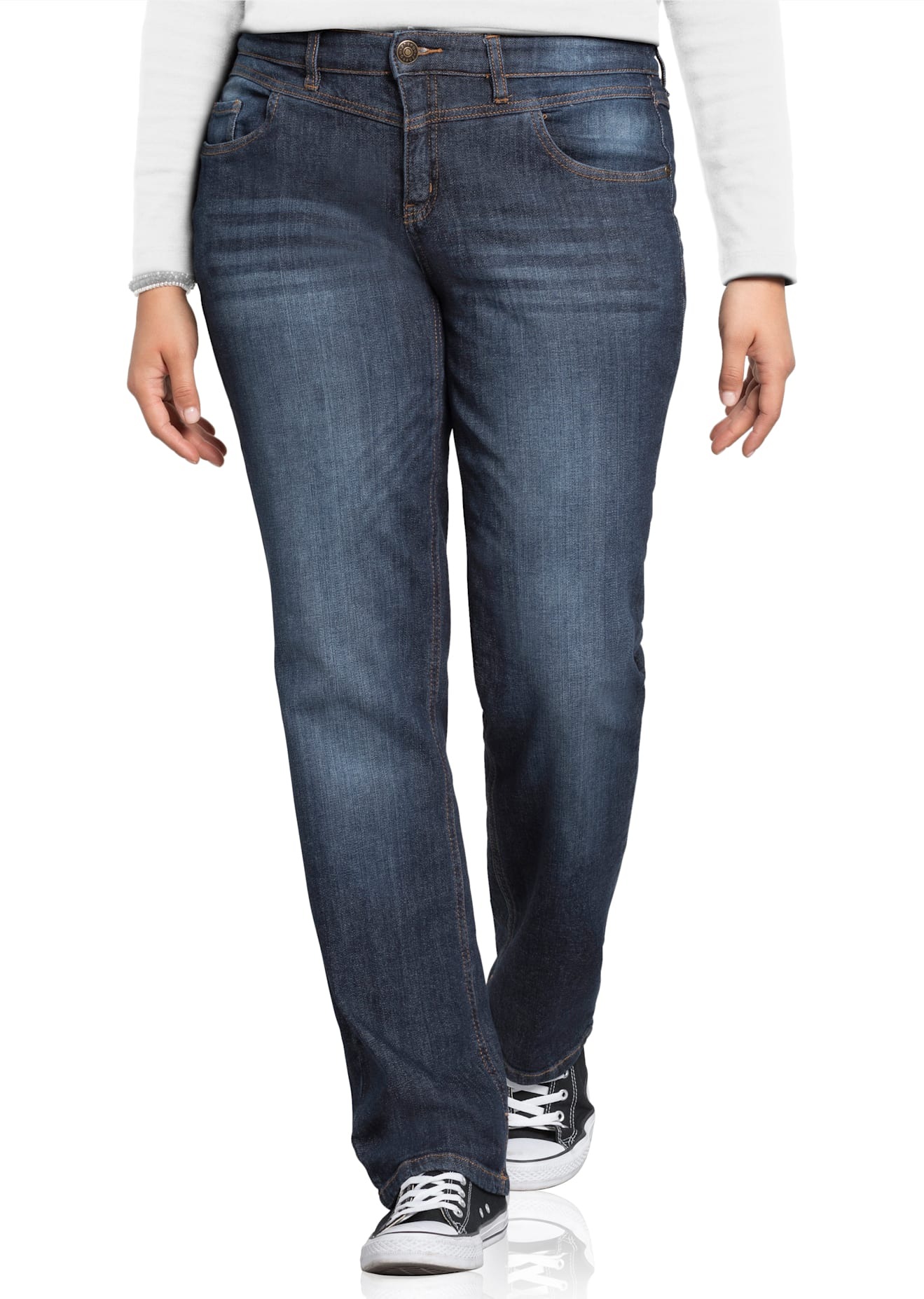 Sheego Stretch-Jeans 1 Stk. tlg. günstig online kaufen