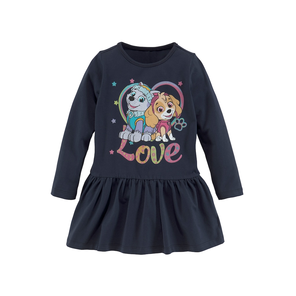 PAW PATROL Jerseykleid, Druck mit EVEREST und SKYE