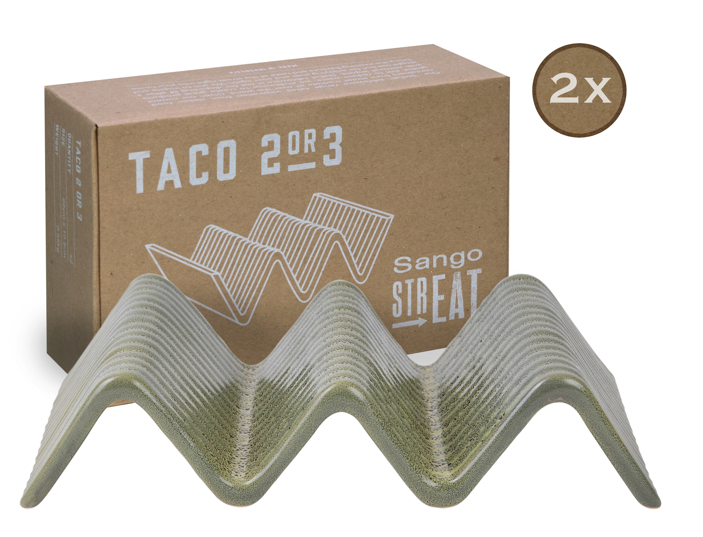 CreaTable Servierplatte »Taco Stand« Servier Set, Topaktueller „Streat Food“ Trend