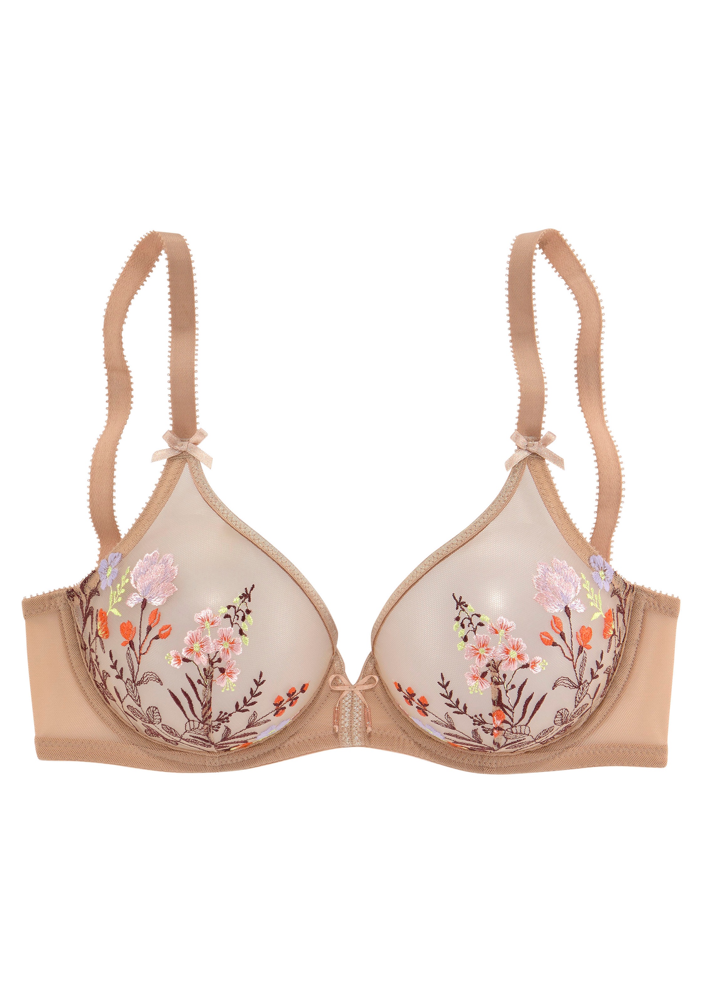 LASCANA Bügel-BH Maria mit Blumen aus edler Stickereispitze, transparente U günstig online kaufen