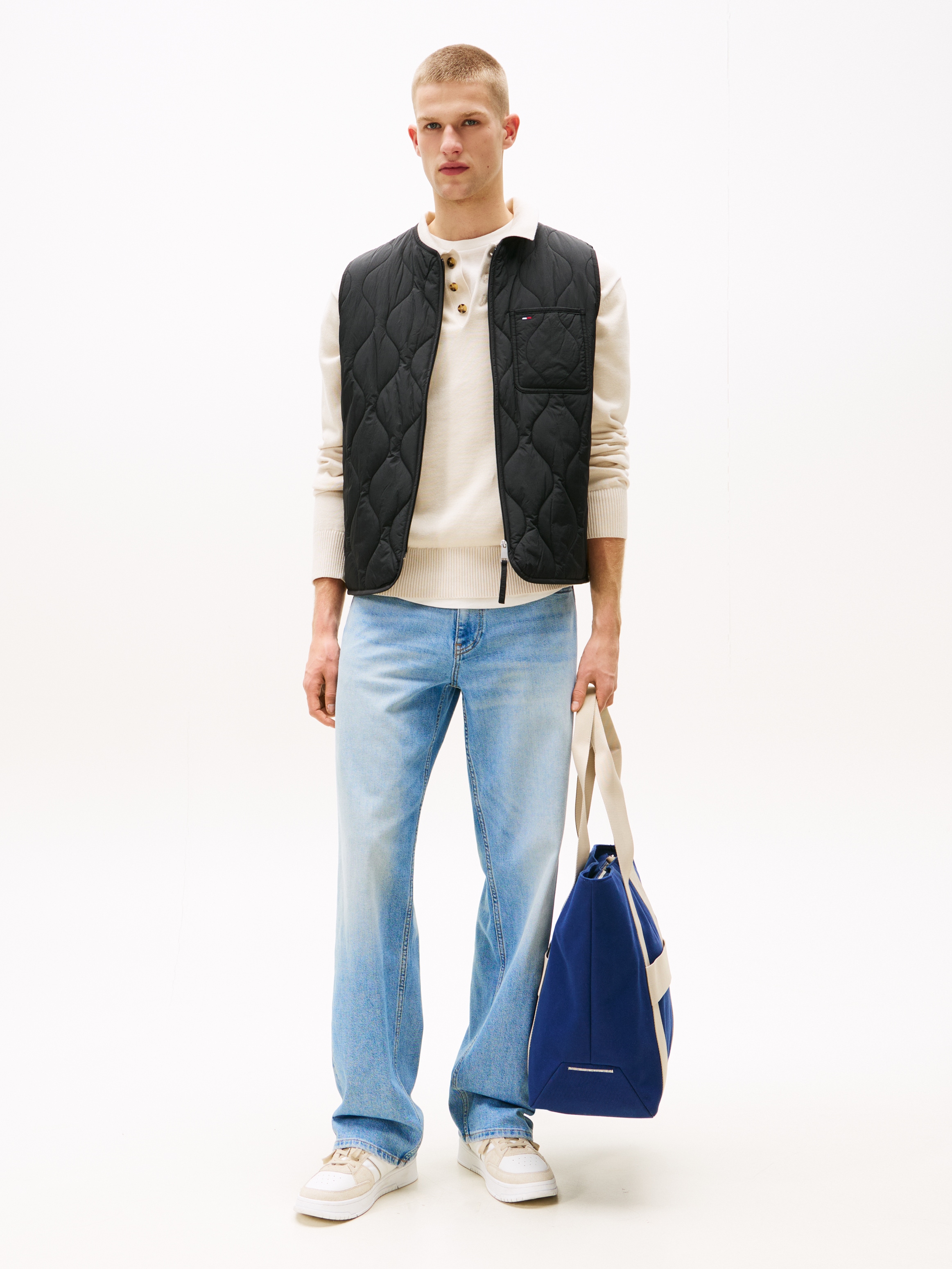 Tommy Jeans Steppweste »TJM QUILTED VEST EXT«, Mit Rundhalsausschnitt