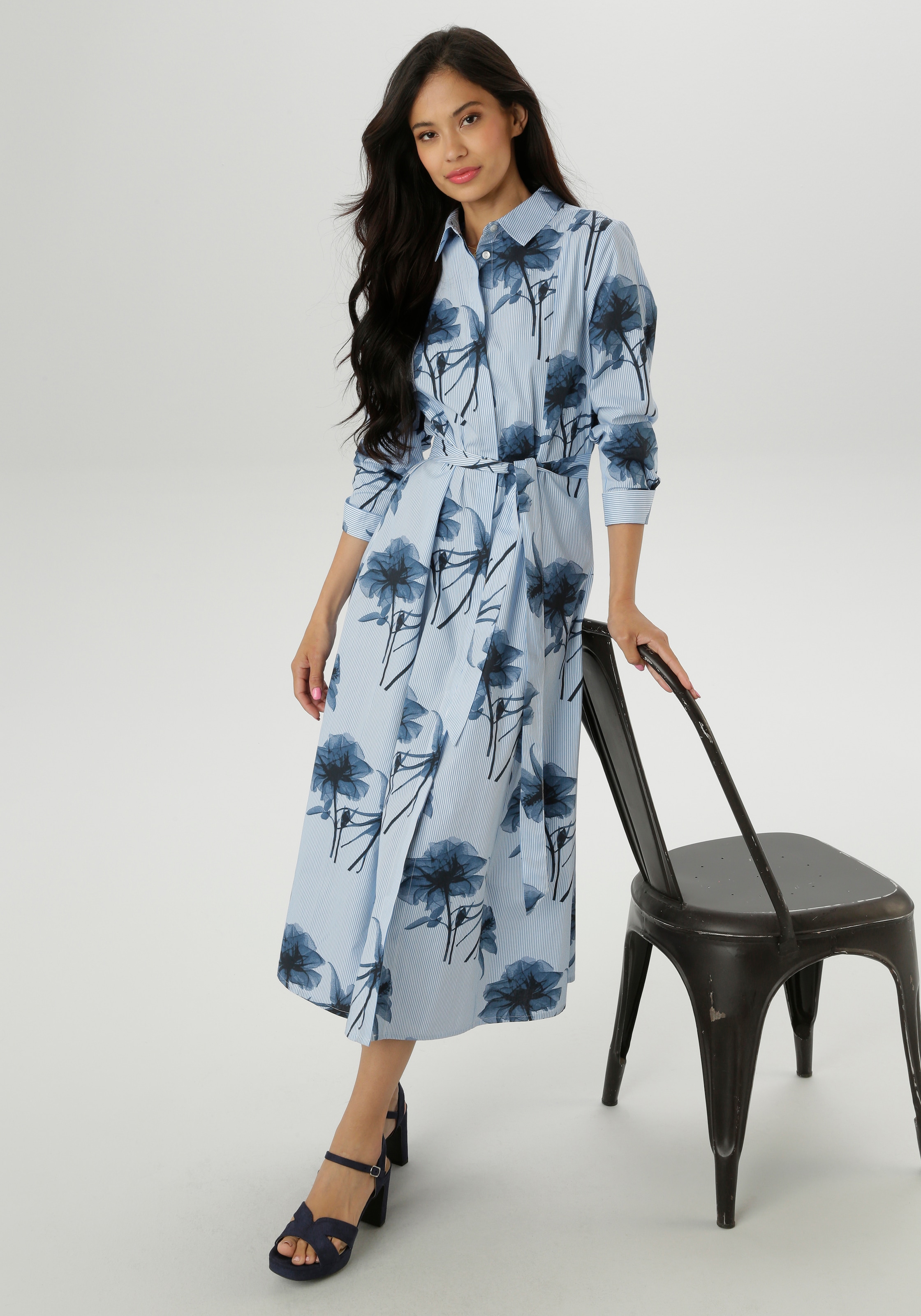 Aniston SELECTED Blusenkleid, mit fantasievollem Blumendruck - NEUE KOLLEKTION