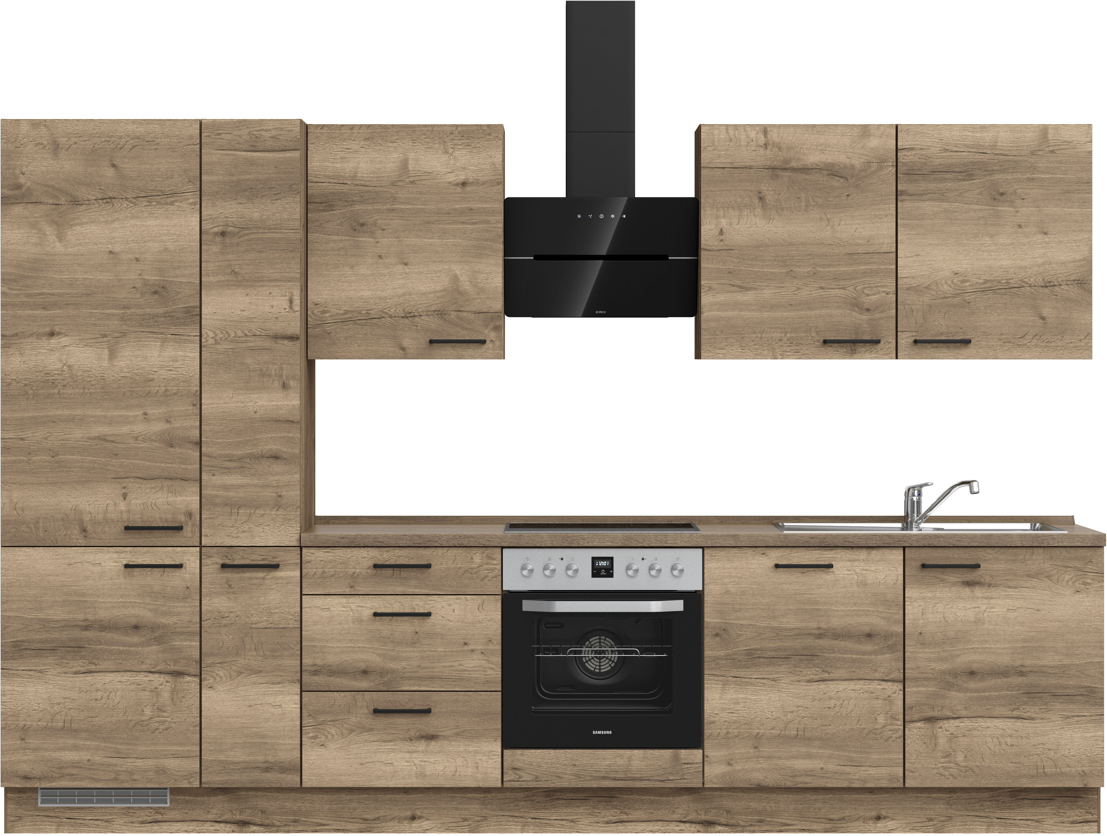 nobilia ""Structura II", NEU: individuell anpassbar mit gratis Profi-Beratung" vormontiert, Breite 330 cm, Ausrichtung wählbar, wahlw. mit E-Geräten