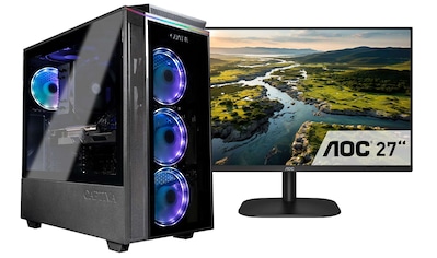 Gaming-PC-Komplettsystem »Highend Gaming R75-518 TFT Bundle«