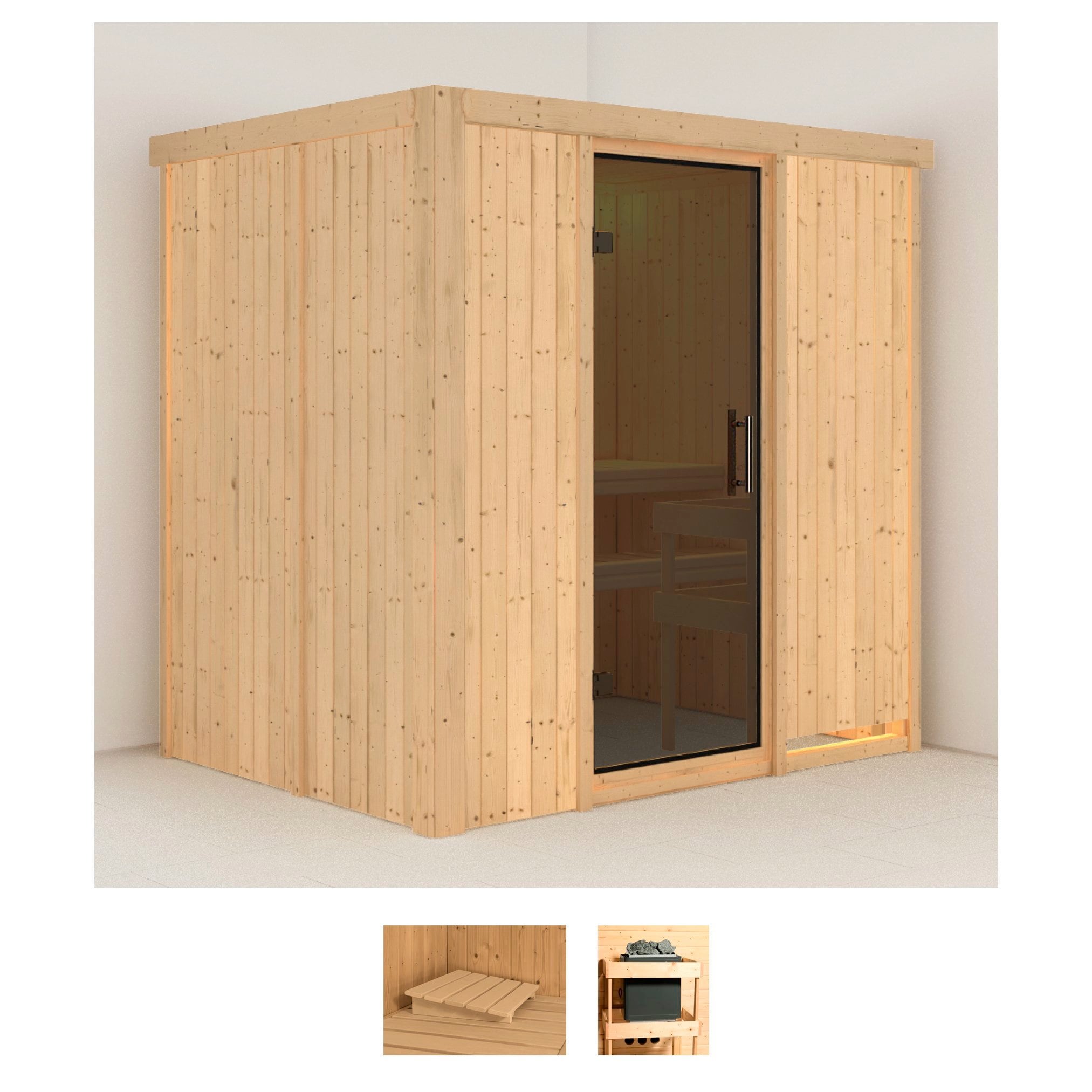 Karibu Sauna "Finja" Set, ohne Ofen