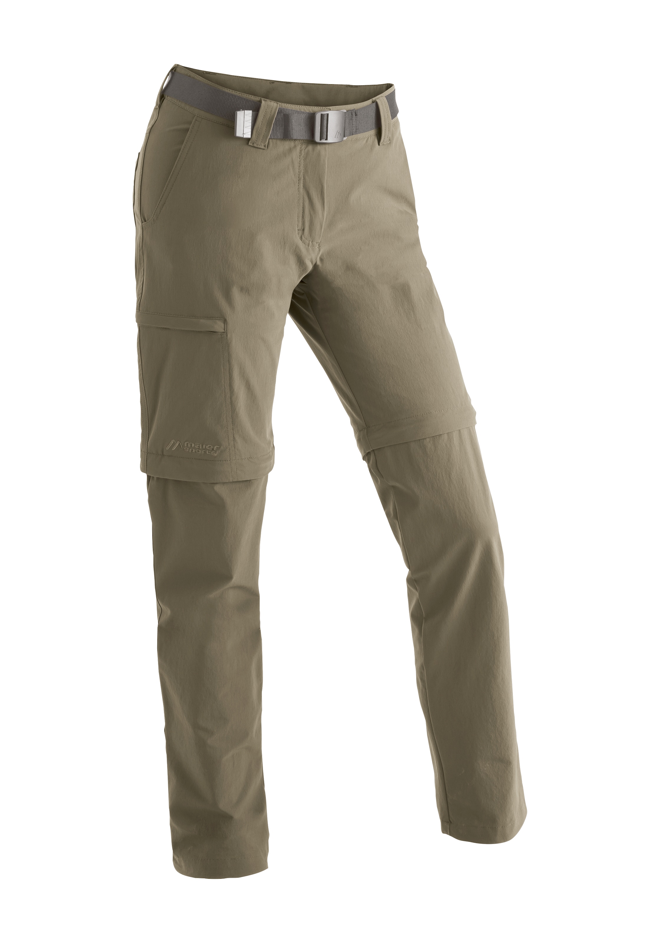 Maier Sports "Inara slim zip" Damen Zip-Off Wanderhose, atmungsaktive Trekkinghose, Slim Fit