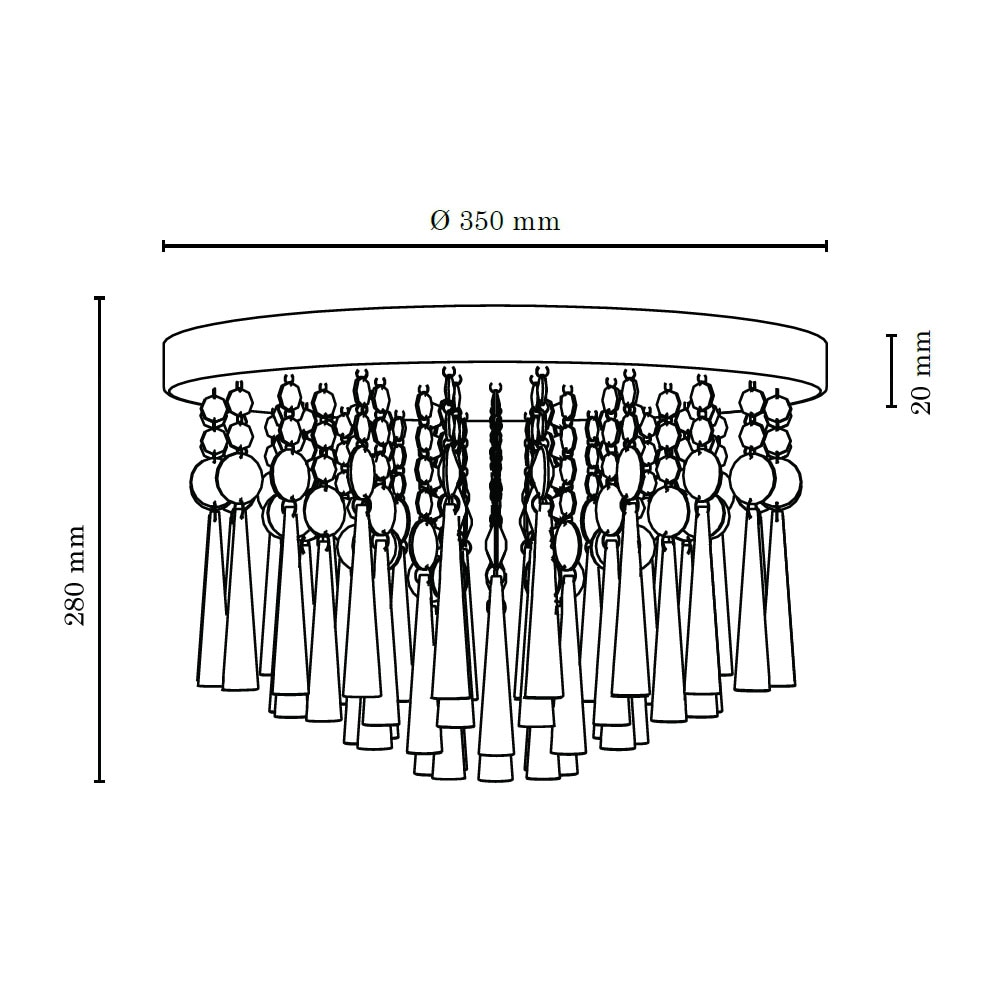 elegant Deckenleuchte Light und 4 SPOT Hochwertige Zeitlos mit | »LUXORIA«, echtem BAUR Leuchte flammig-flammig, Kristallen,