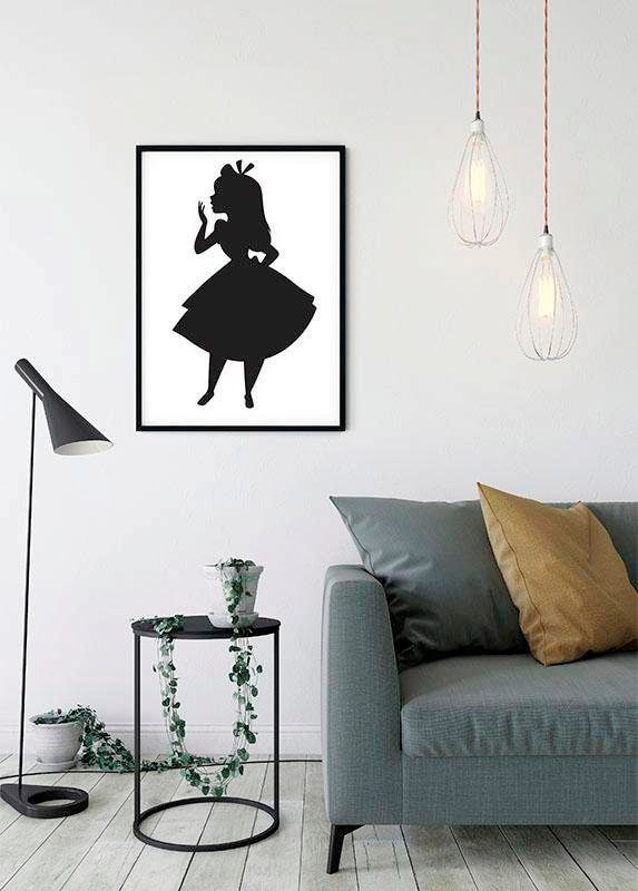 Poster Schlafzimmer, St.), Kinderzimmer, Silhouette«, Wohnzimmer (1 Disney, | BAUR Komar »Alice