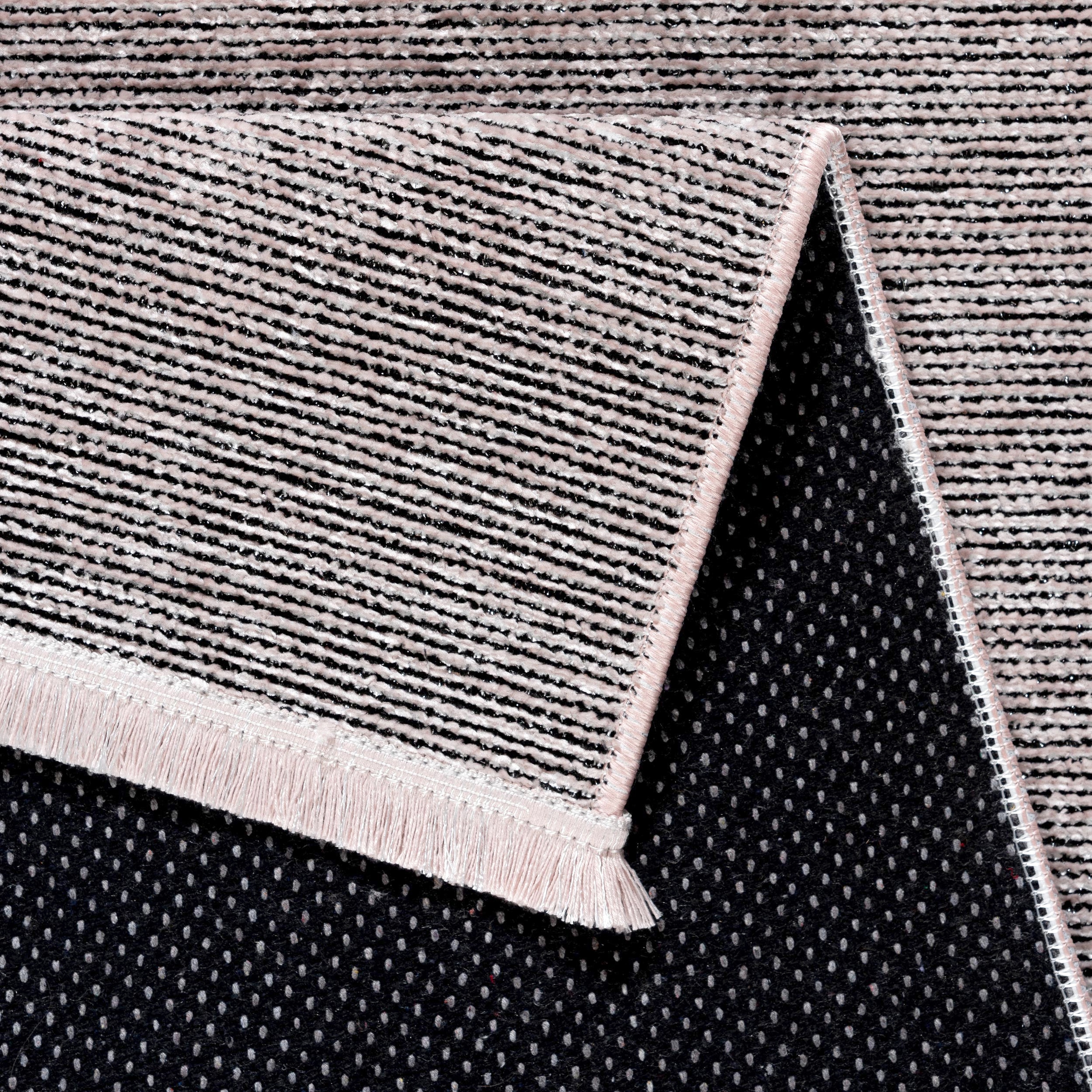 Sehrazat Teppich »Stela«, rechteckig, 5 mm Höhe, waschbar, Flachgewebe, mit Fransen und Chenille