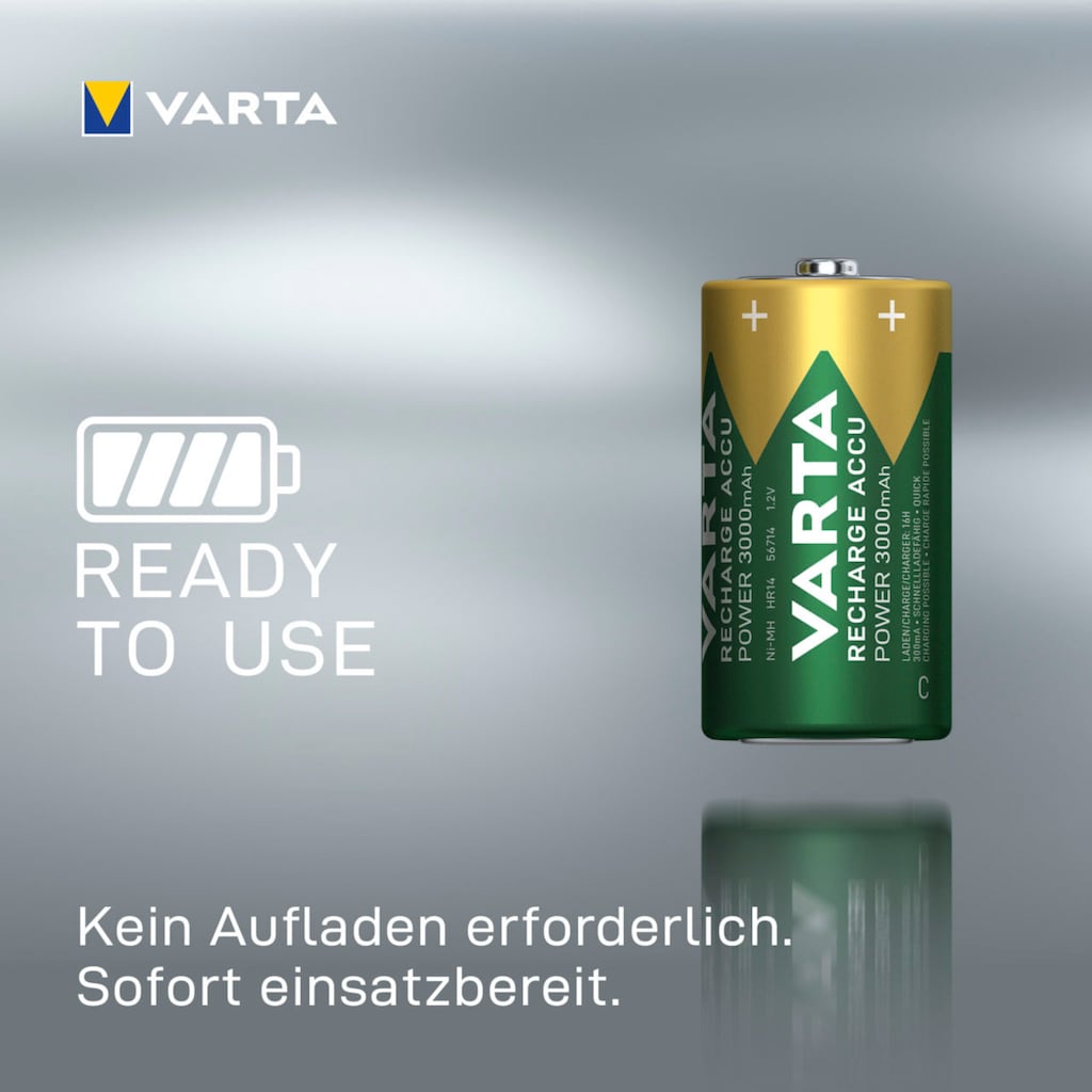 VARTA Akku »BATTERIE RECHARGEABLE AKKU C 3000MAH V«, Baby, 3000 mAh, 1,2 V