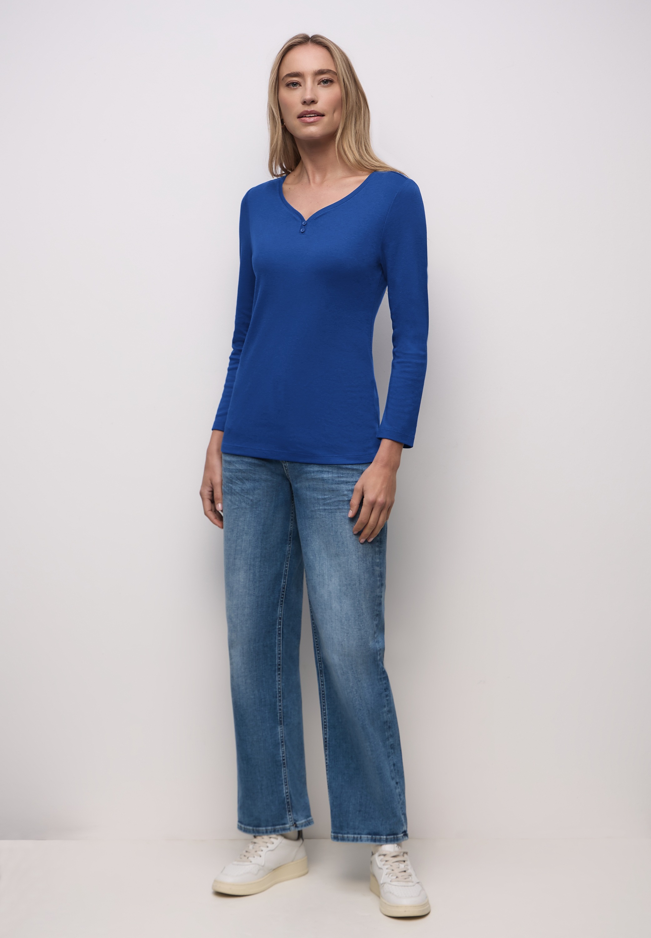 STREET ONE 3/4-Arm-Shirt im soften Baumwoll-Mix