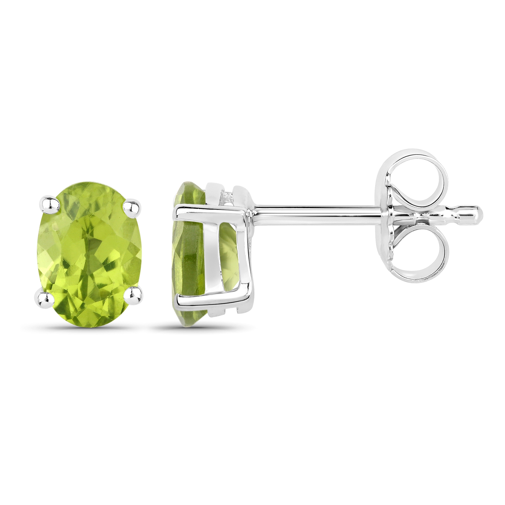 Vira Jewels Paar Ohrstecker »Silber 925 rhodiniert Ohrringe und Halskette mit echtem Peridot«