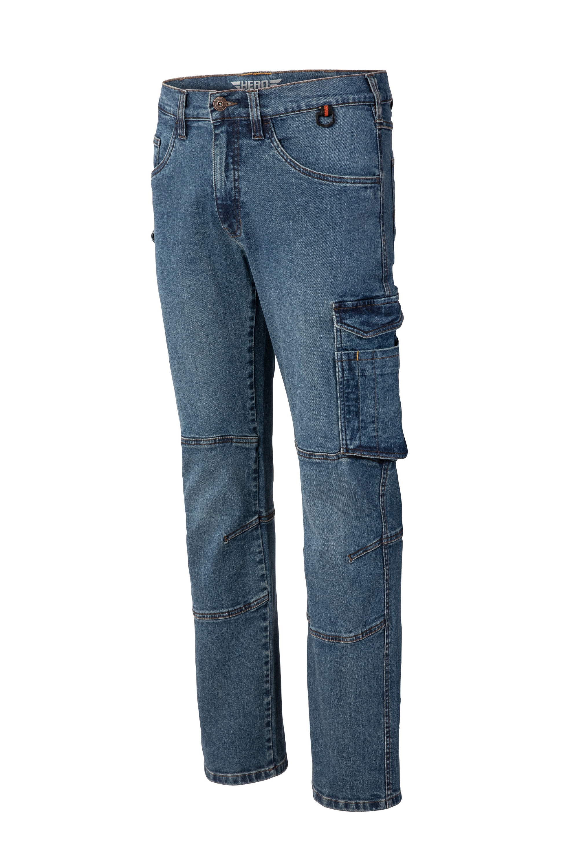 HERO by John Medoox "CALGARY Denim Basic Workwear Arbeits-Cargojeans" Arbeits-Cargojeans Denim / Jeansfür Herren
