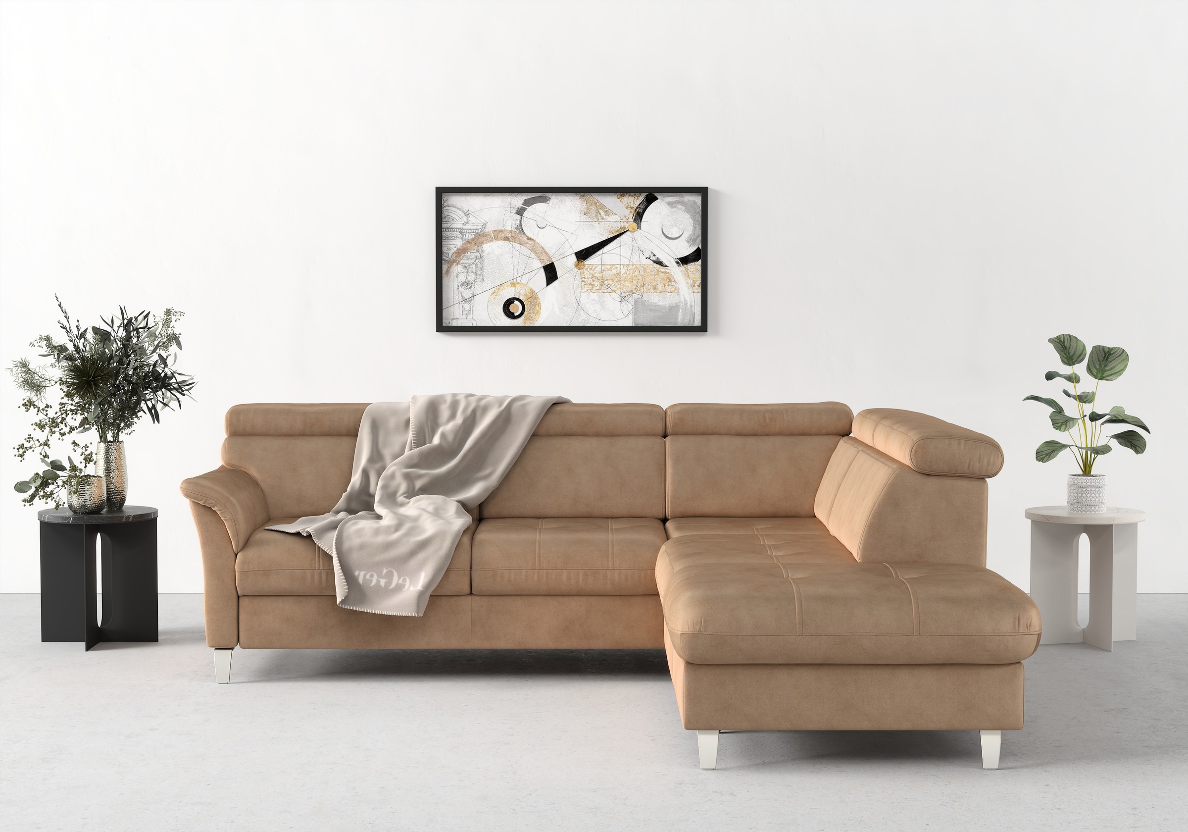 sit&more Ecksofa "Marano L-Form" inklusive Kopfteilverstellung, optional Schlaffunktion & Bettkasten