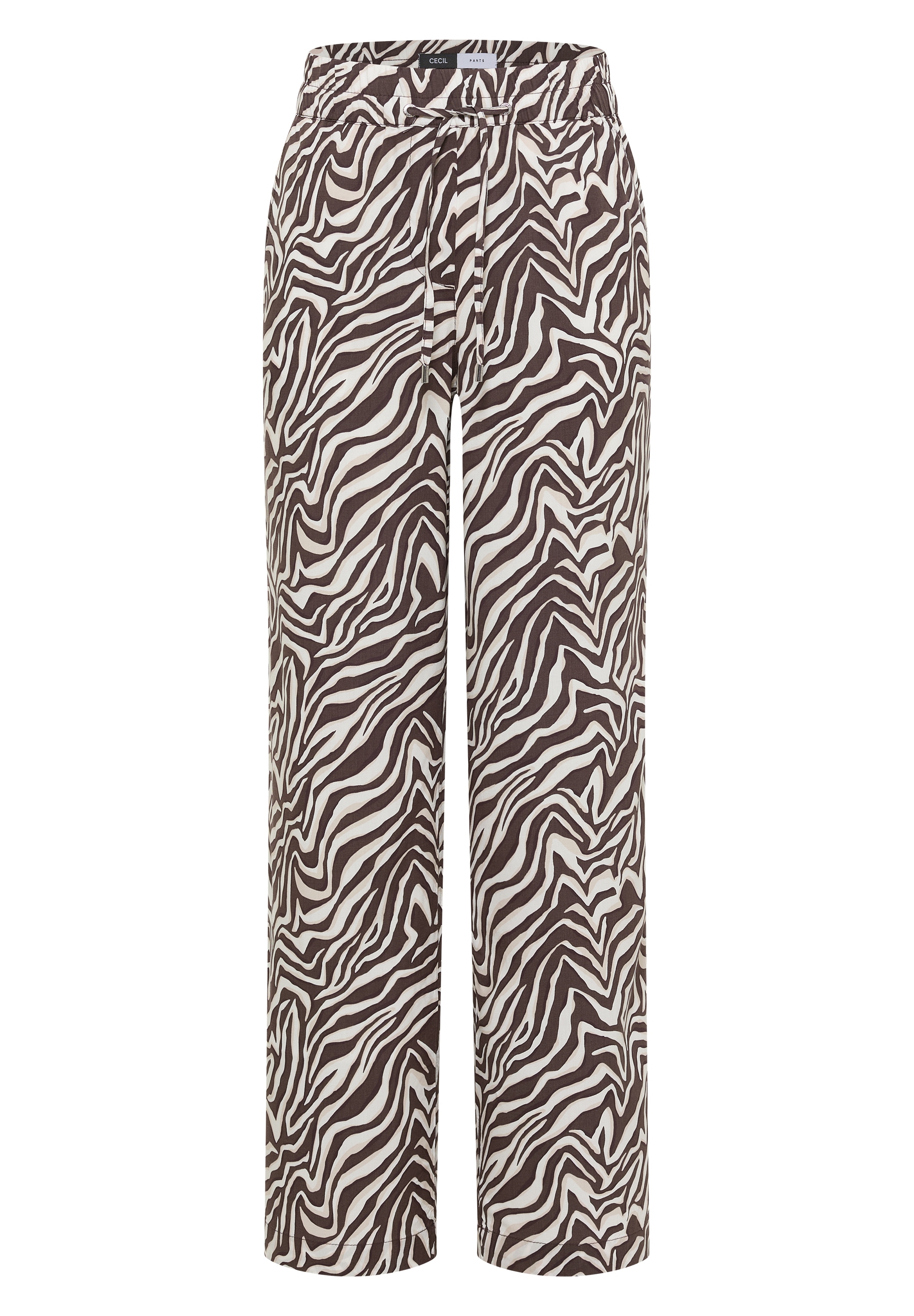 Cecil Stoffhose  Sommerhose, abstrahierter Zebraprint, Elastikbund