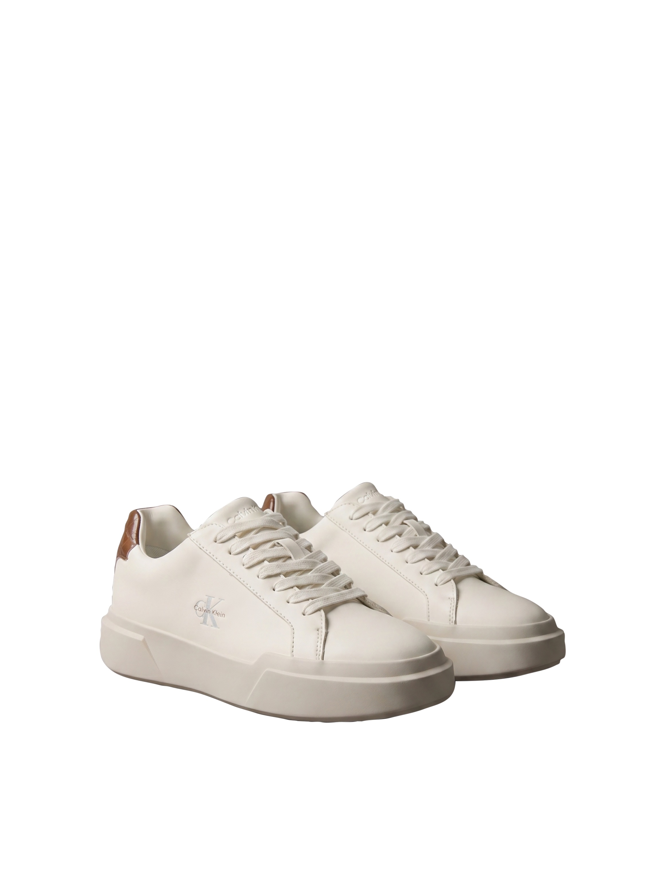 Calvin Klein Plateausneaker "CHUNKY CUPS LACEUP LTH BT CROC" Schnürschuh, Freizeitschuh, Halbschuh mit seitlichem CK-Logo