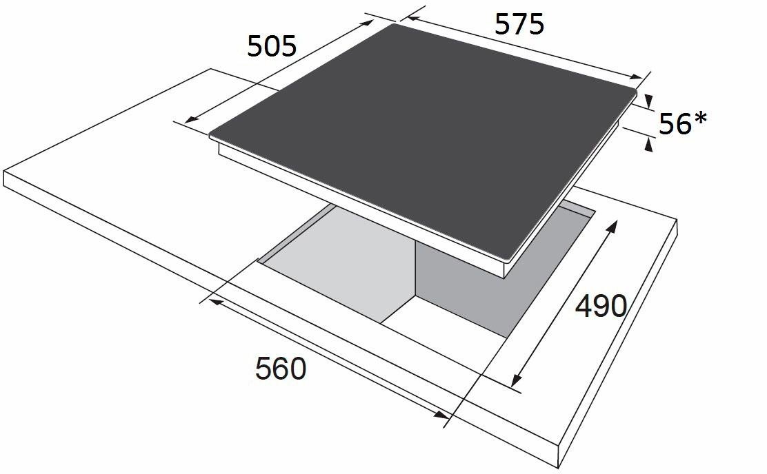 Amica Elektro-Kochfeld »KMC 744 600 E«, mit Ankochautomatik