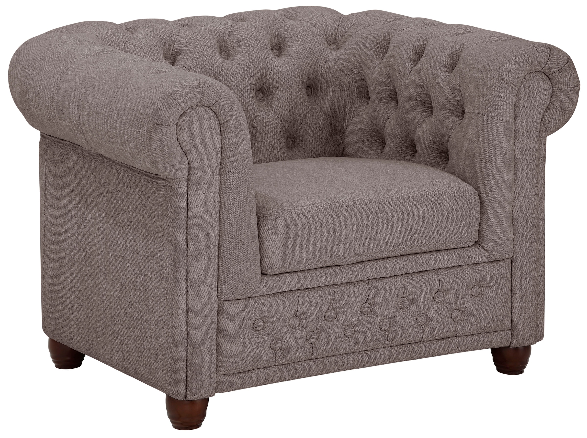 Home affaire Chesterfield-Sessel »New Castle Sessel«, hochwertige Knopfheftung, B/T/H: 104/86/72 cm