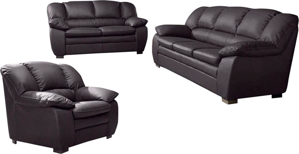 COTTA Polstergarnitur "Casino, 3tlg. Set, Sofa Wohnzimmer Garnitur, Wellenunterfederung" Set, 3 tlg. Sessel, 2-Sitzer, 2,5-Sitzer, hohe Rückenlehne