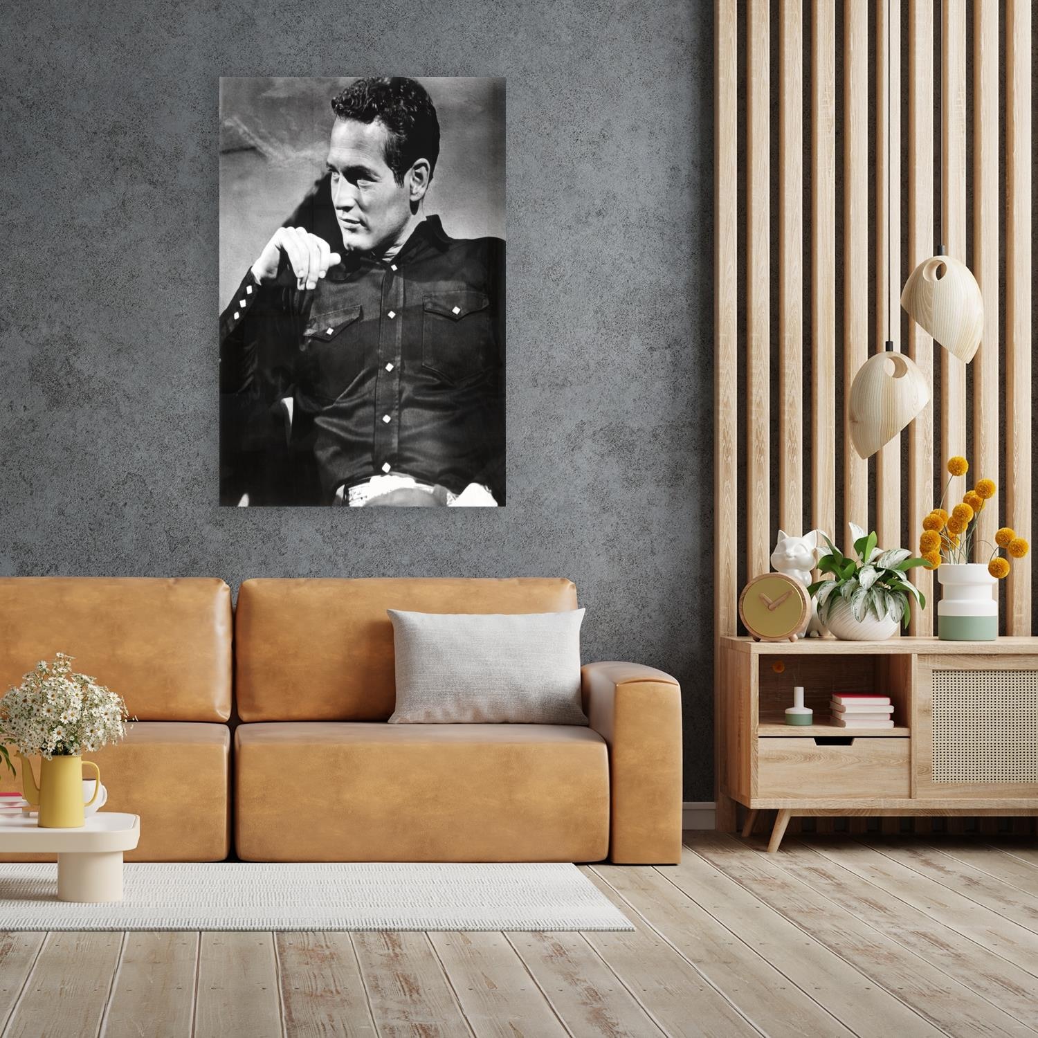 queence Acrylglasbild "Paul Newman", Schwarz-Weiß-Mann-Stars, Fine Art-Print in Galeriequalität