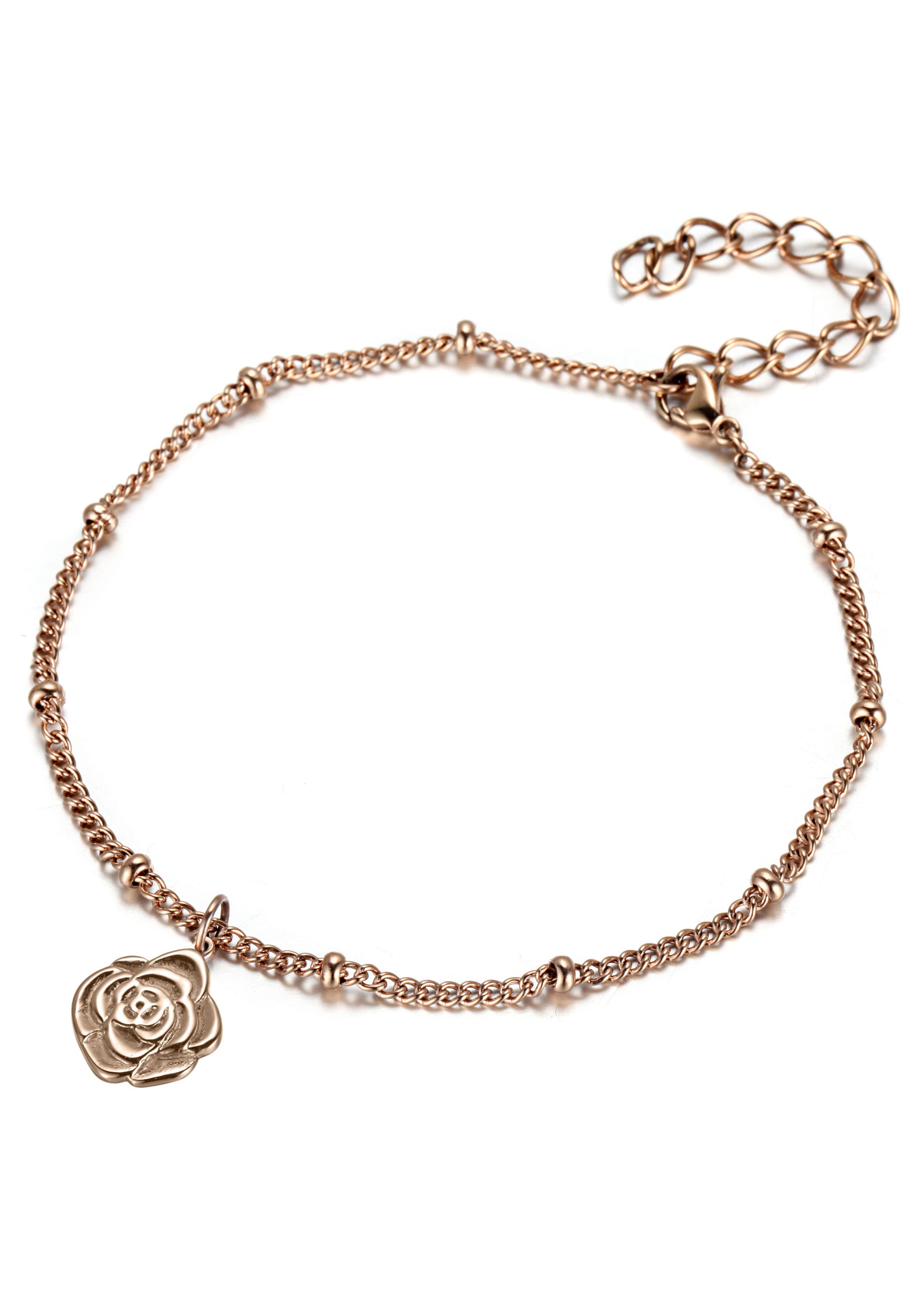 Fußkette »Schmuck Geschenk, Körperschmuck Blume - Rose, Ankerkette«