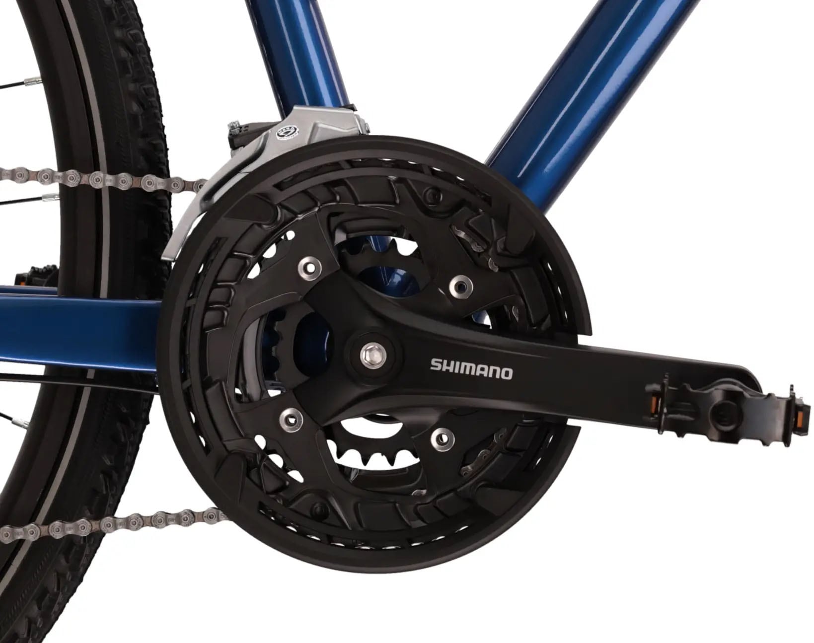 Kross Crossrad »KROSS Crossbike Evado 6.0 28" blau 27 Gänge«, 27 Gang, Shimano, Alivio M3100 Schaltwerk, Kettenschaltung