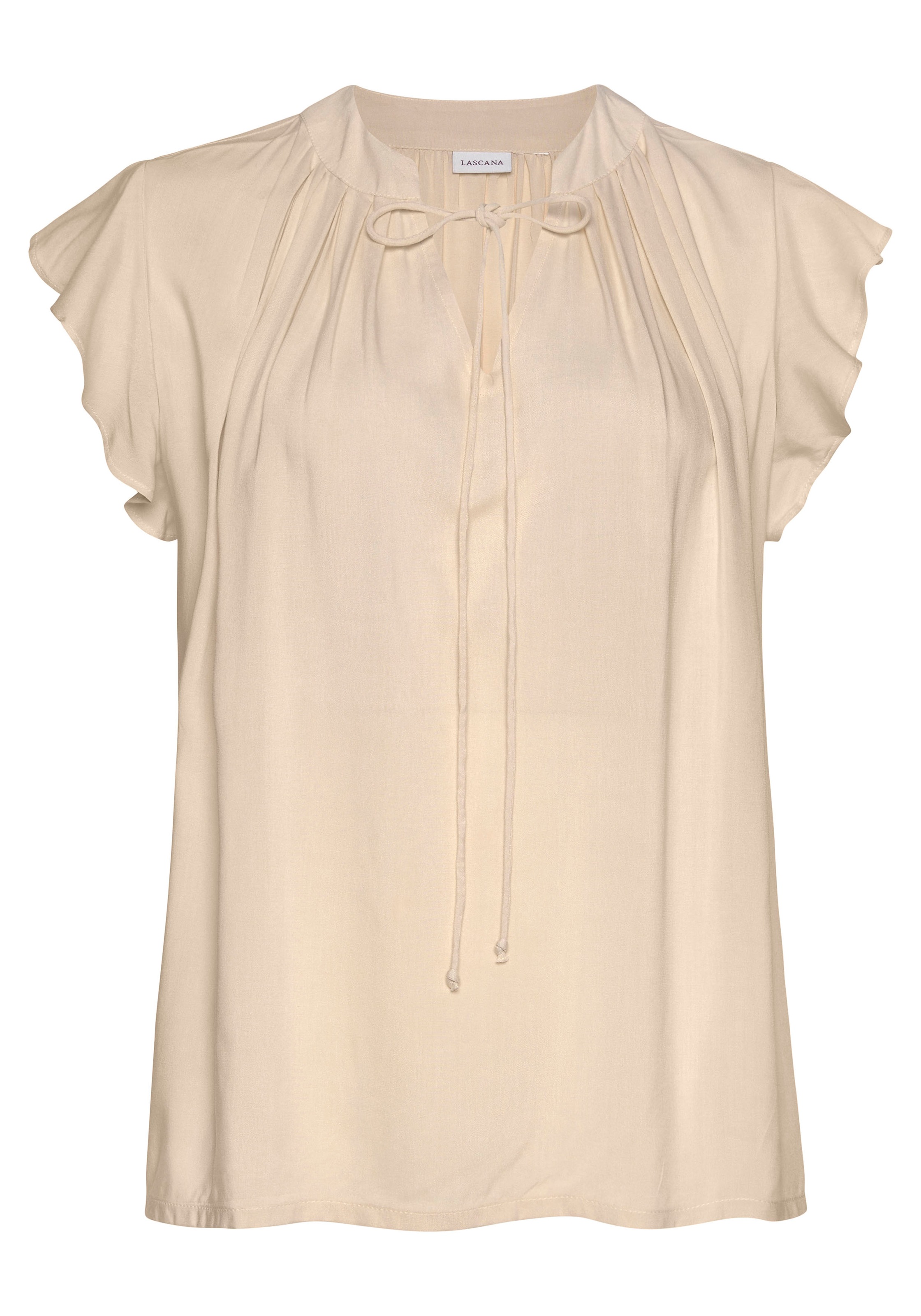 LASCANA Schlupfbluse mit Rüschenärmeln, Kurzarmbluse, elegant günstig online kaufen