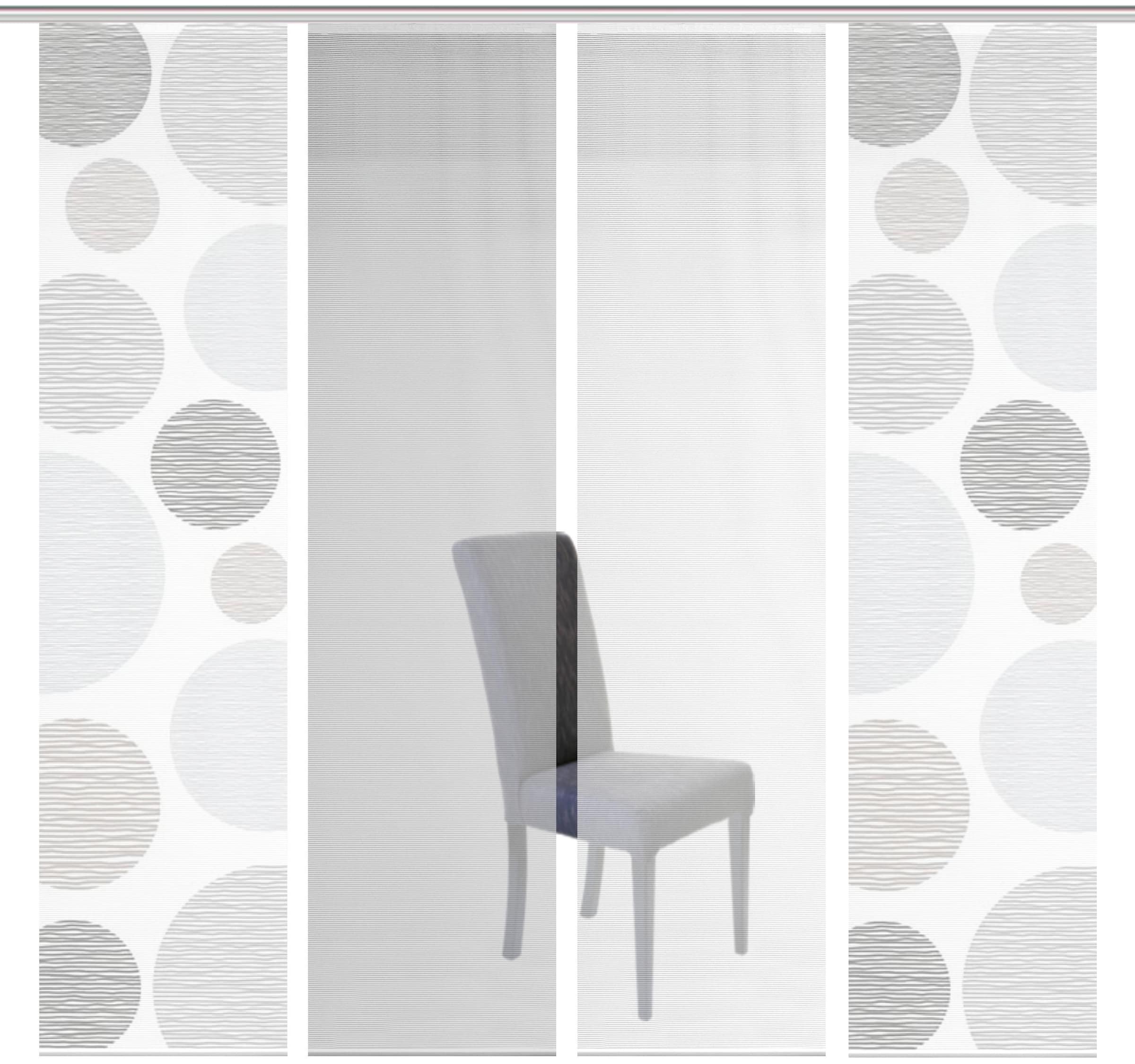 Vision S Schiebegardine "4ER SET BORDEN" Paneelwagen 4 Stk. tlg. HxB: 260x6 günstig online kaufen