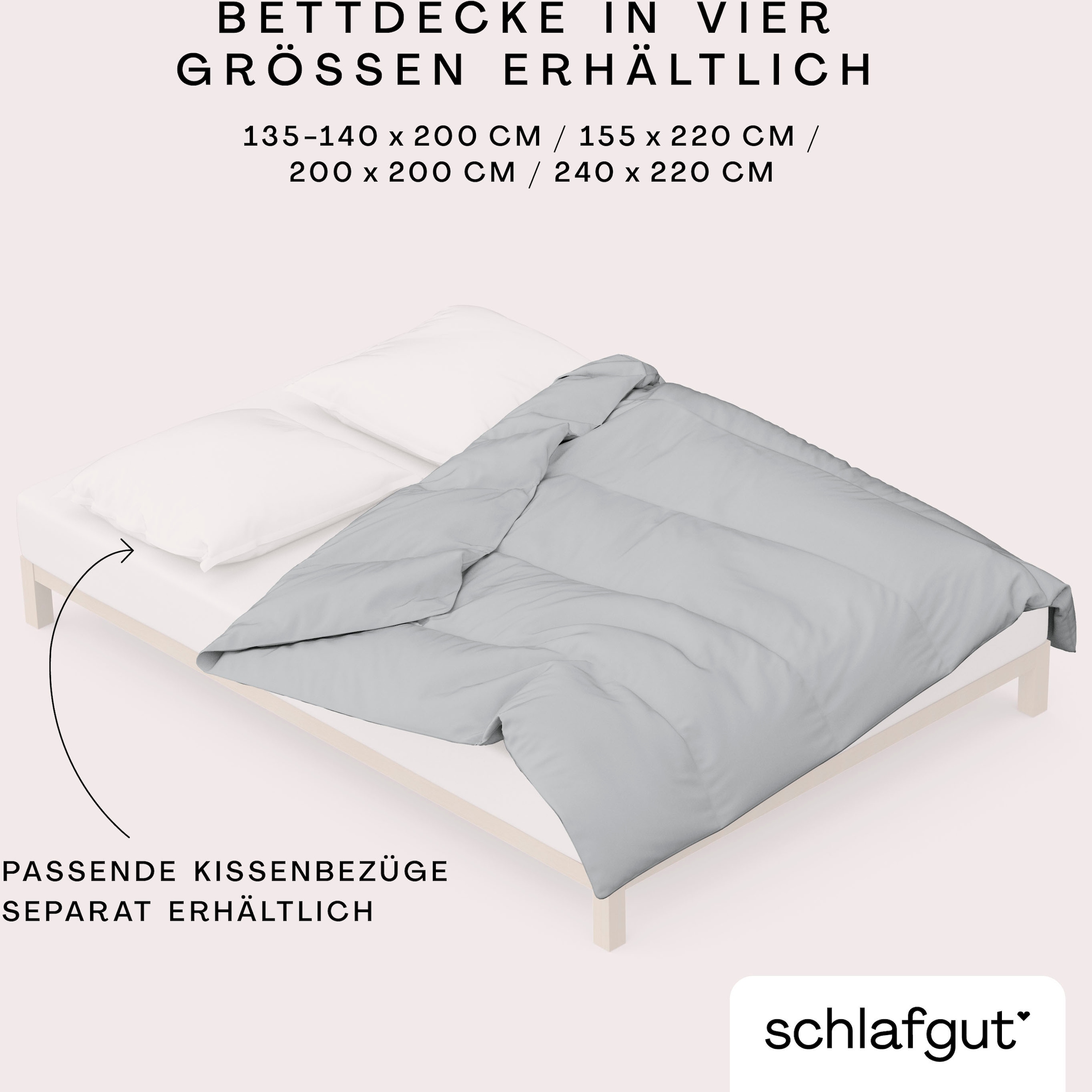 Schlafgut Bettbezug »Woven Satin«, (1 St.), besonders dicht gewebt, Mix & Match: passender Kissenbezug erhältlich