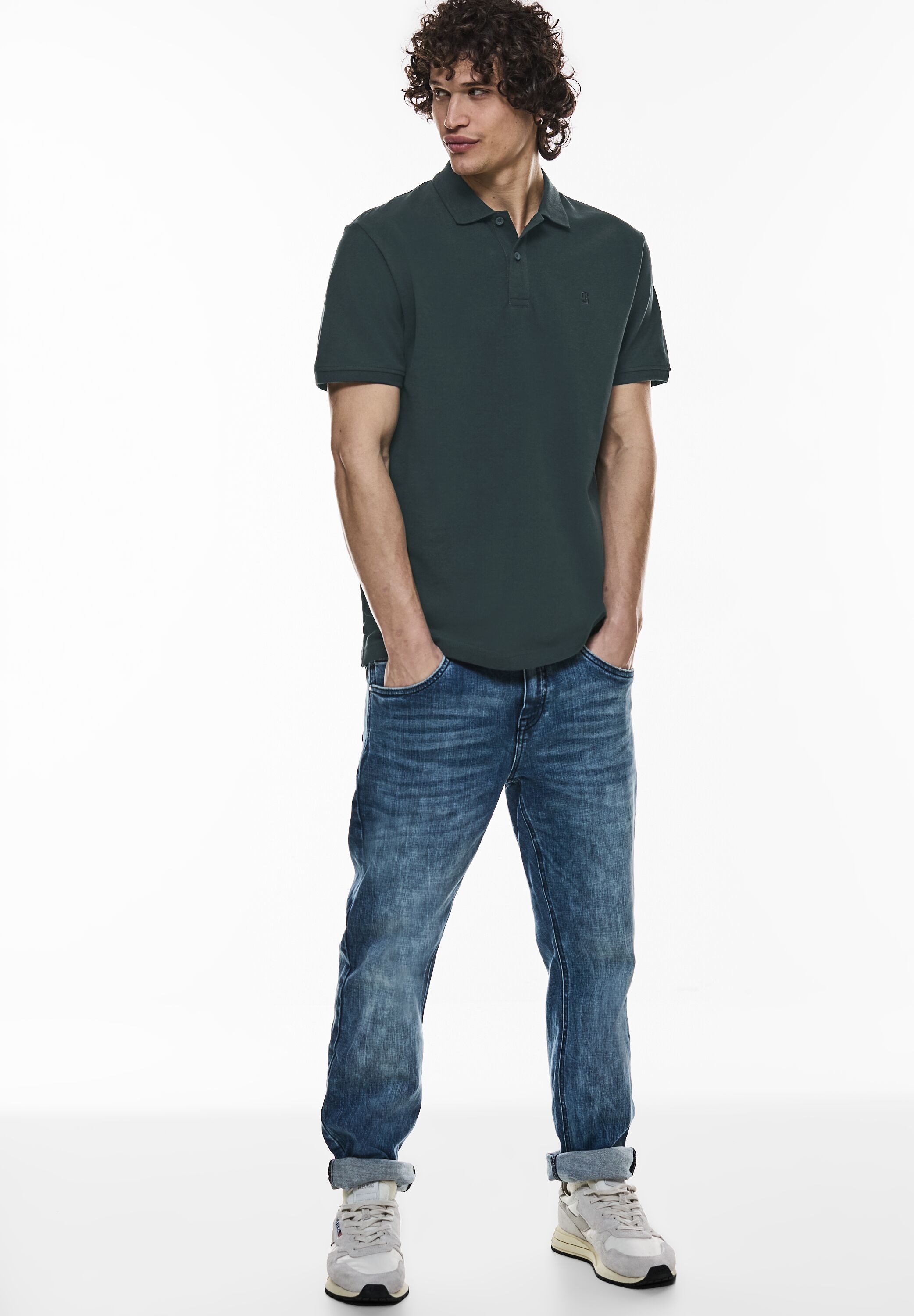 STREET ONE MEN Poloshirt, in Unifarbe