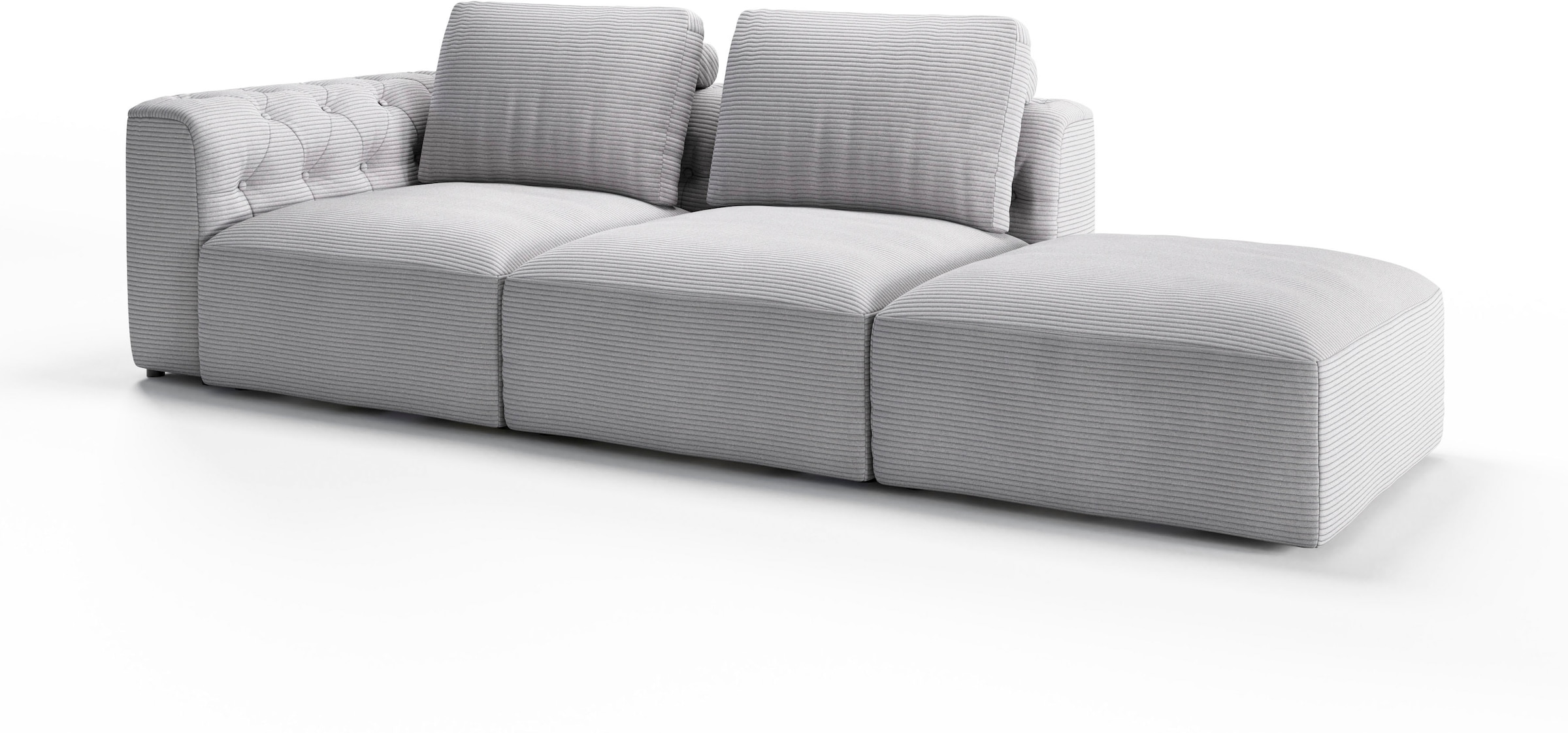 RAUM.ID Chaiselongue »Cushid«, Modul-Sofa, bestehend aus 2-Sitzer und Hocker