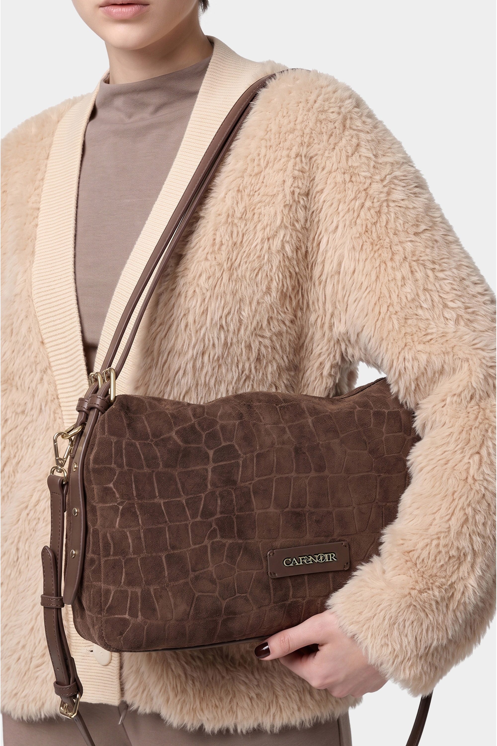 CAFèNoir Schultertasche »HOBO BAG C3NM1106 Damen« Schultertasche Damen, Abendtasche, Handtasche, Fashion, Lifestyle