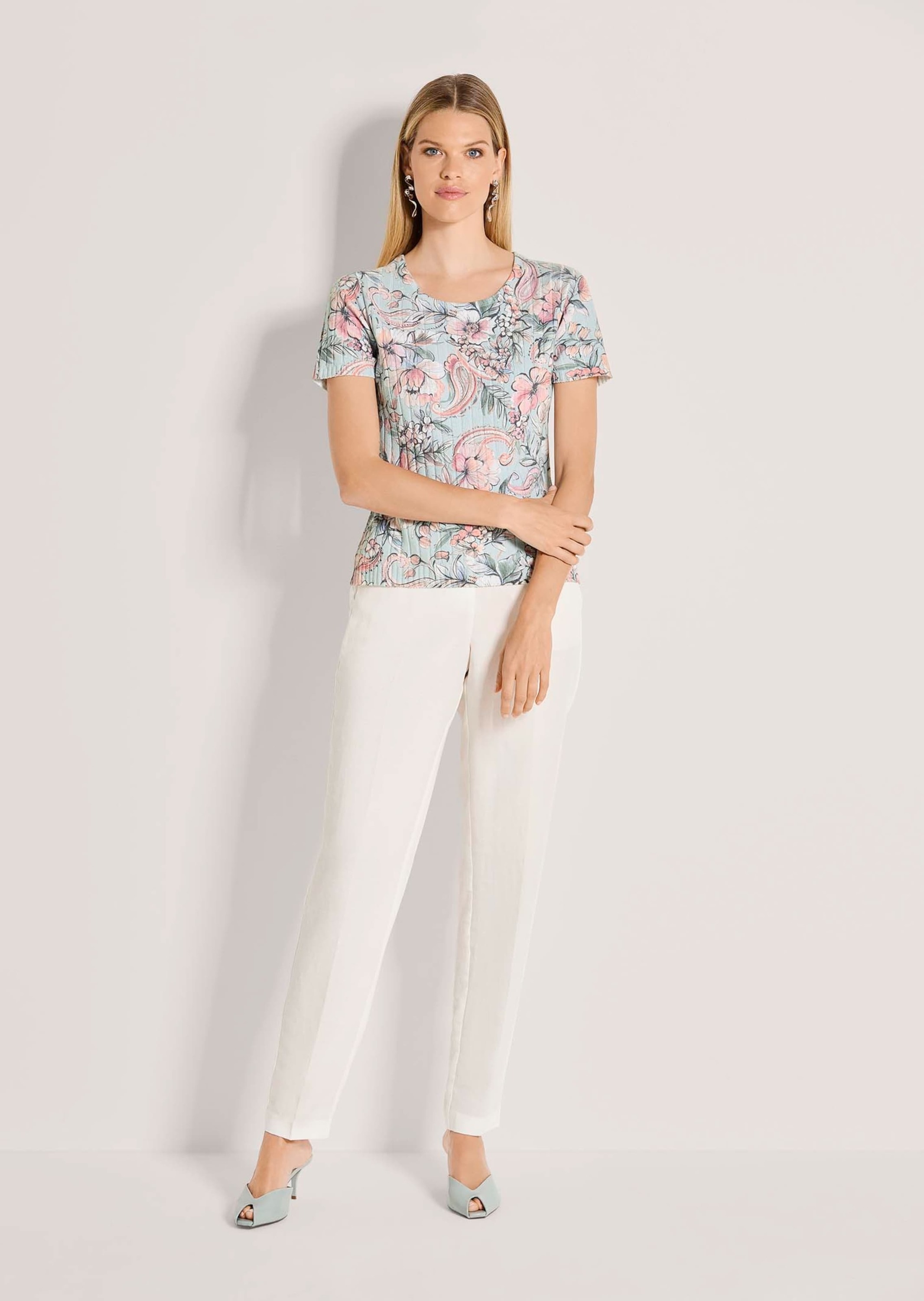 MADELEINE Longpullover "Strickshirt Sommerpullover mit floralem Print" günstig online kaufen