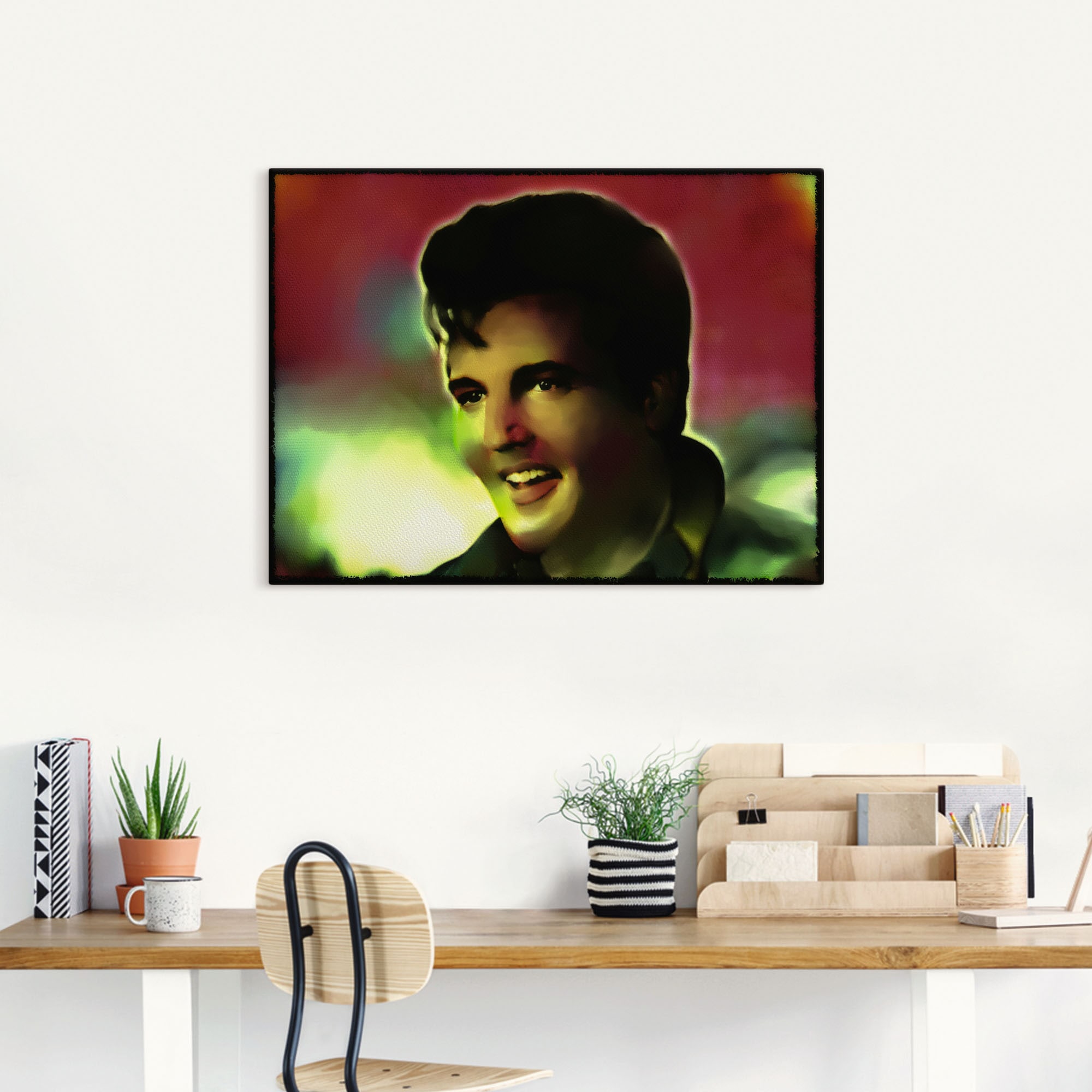 Artland Wandbild »Elvis, Star - Pop Art«, Bilder von berühmten Musikern, (1 St.), als Alubild, Leinwandbild, Wandaufkleber oder Poster in versch. Größen