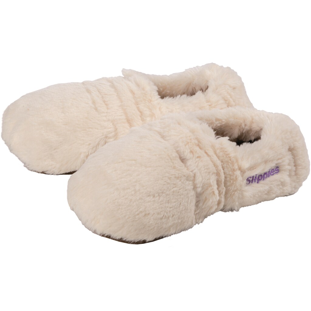 Warmies® Wärmekissen »Slippies™ Deluxe creme Plush, Gr. 36-40«