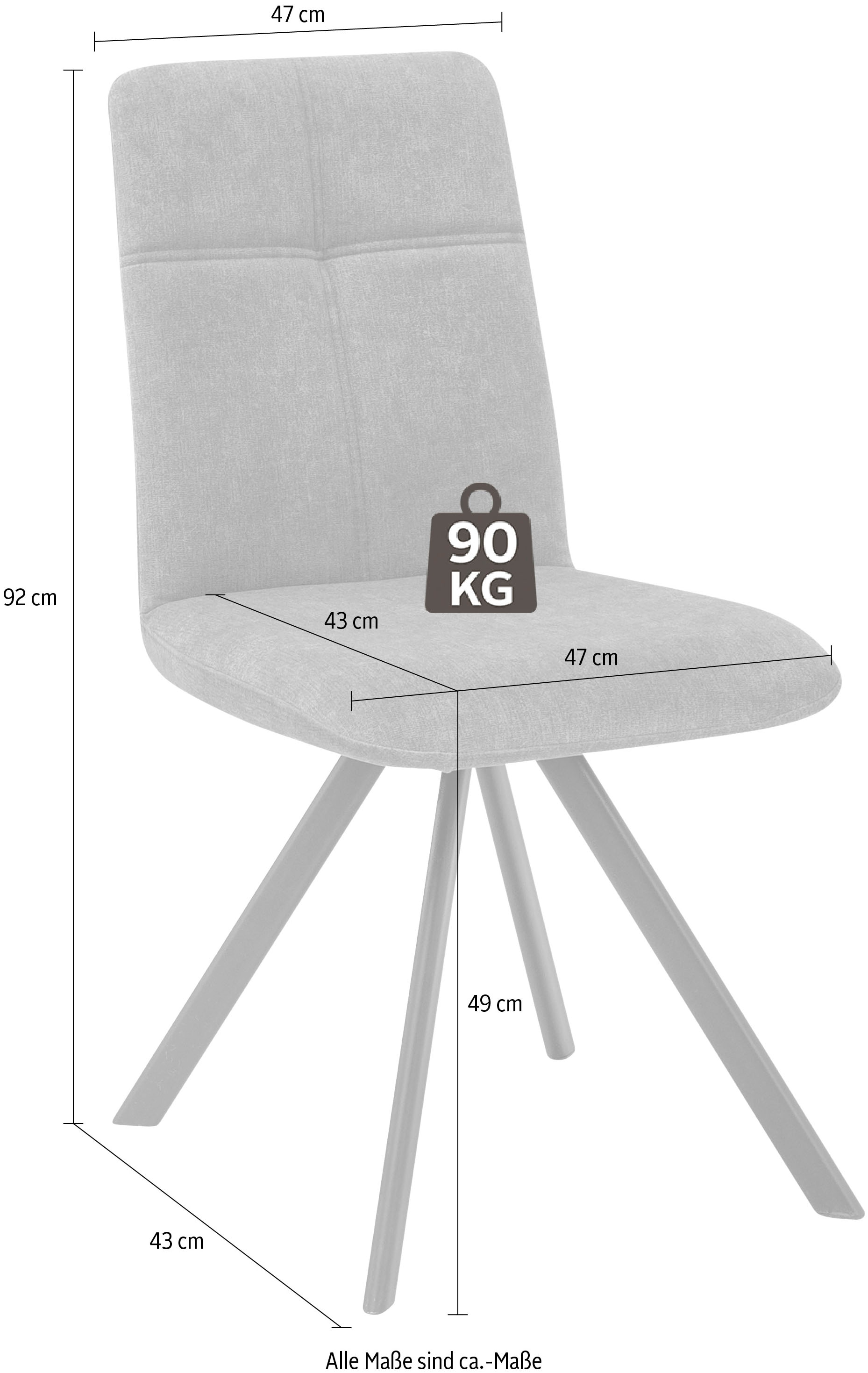 massivline&more Esszimmerstuhl »SK Kota 56« () 1 Stk.