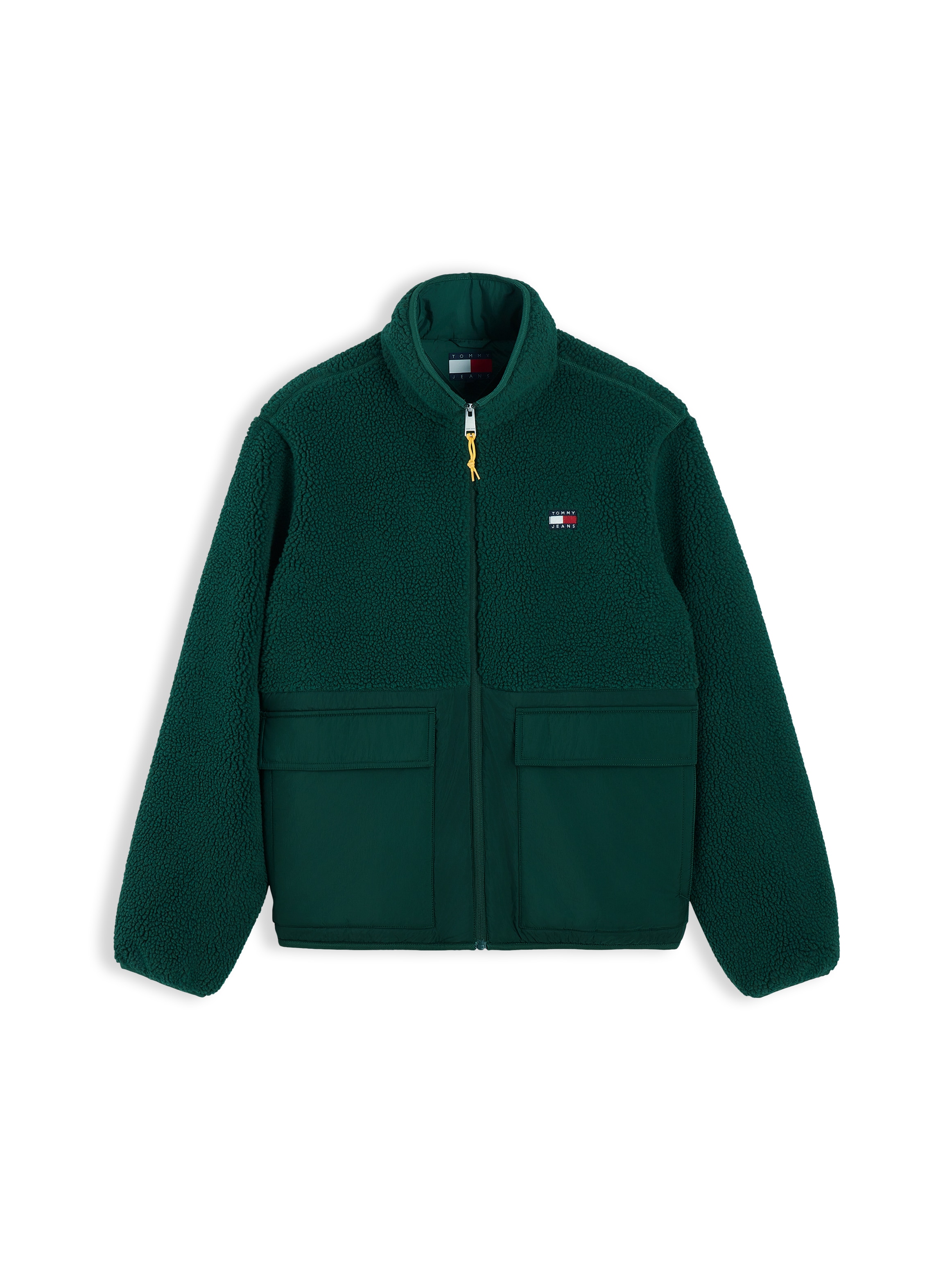 Tommy Jeans Fellimitatjacke »ESSENTIAL MIX TEDDY JACKET« ohne Kapuze Regular fit mit Stehkragen