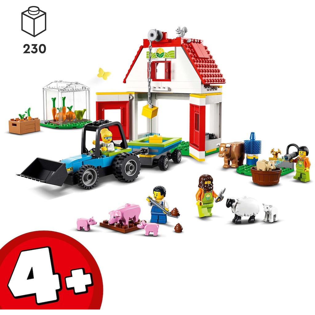 LEGO® Konstruktionsspielsteine »Bauernhof mit Tieren (60346), LEGO® City«, (230 St.)