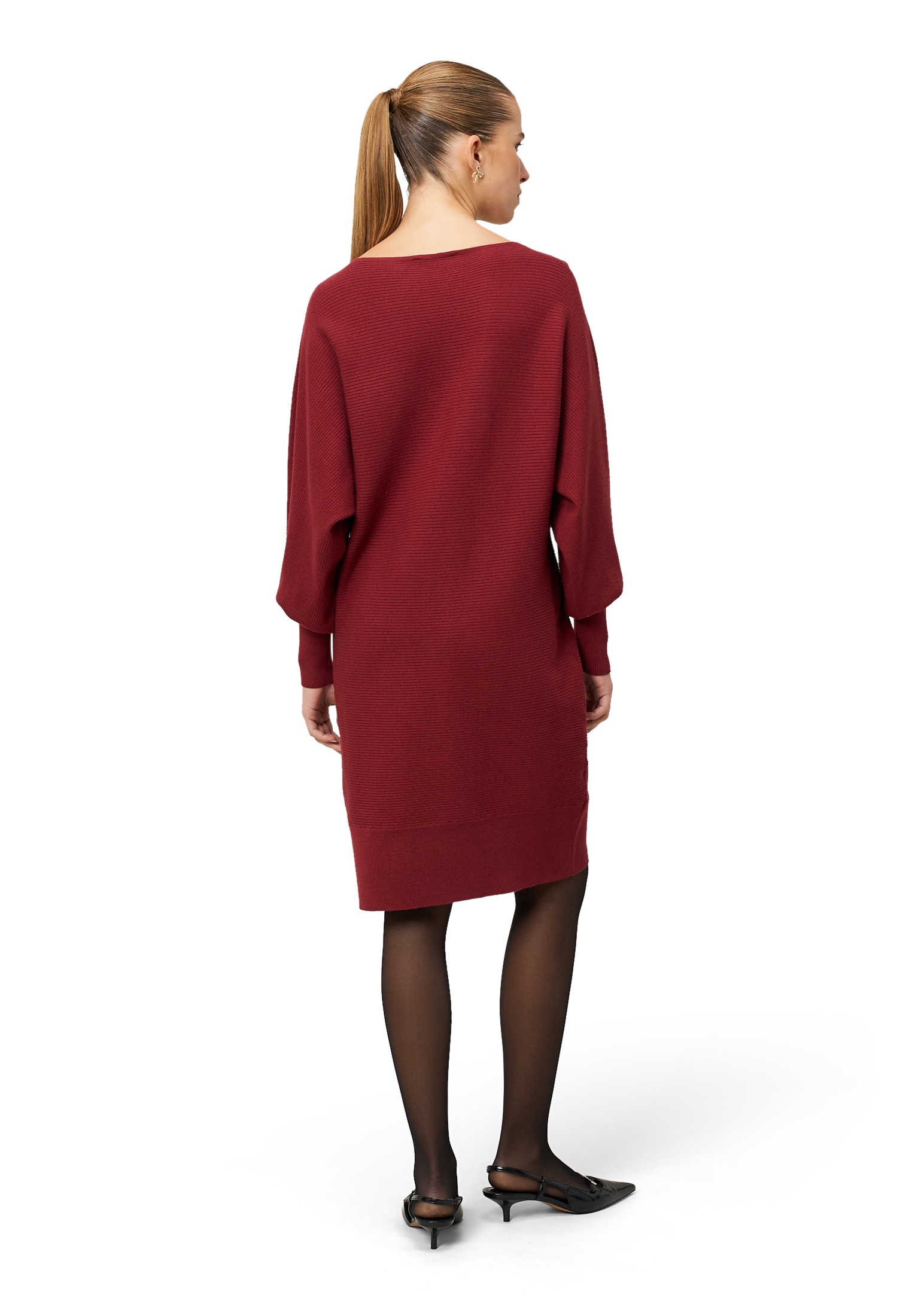 Zero Strickkleid »Damen strukturiert U-Boot Ausschnitt« Ohne Tasche Plain/ohne Details