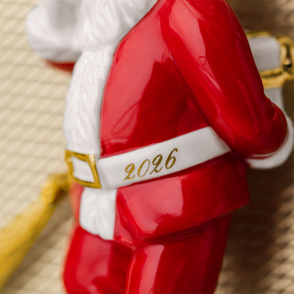 Villeroy & Boch Weihnachtsfigur »Ornamente Santa 2026 Christmas Classics 4,3 x 5,7 x 11,1 cm 6er Set weiß-gold« Nur Dekoration