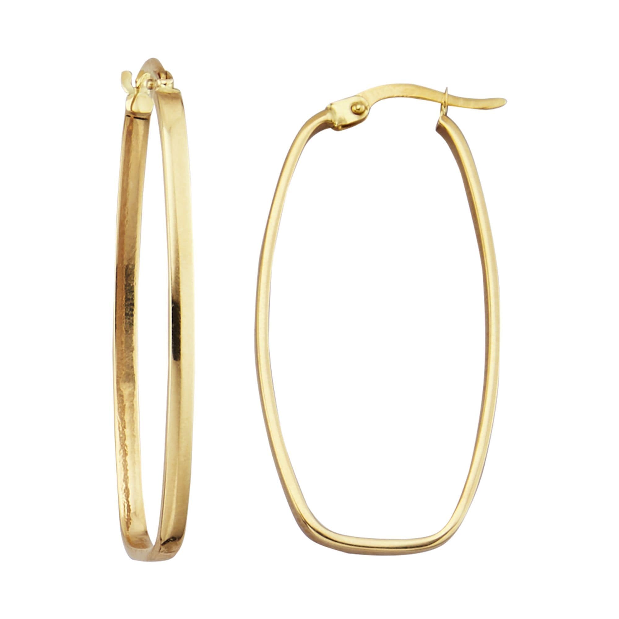Celesta 375 Gold Yellow Gold Hoop Earrings